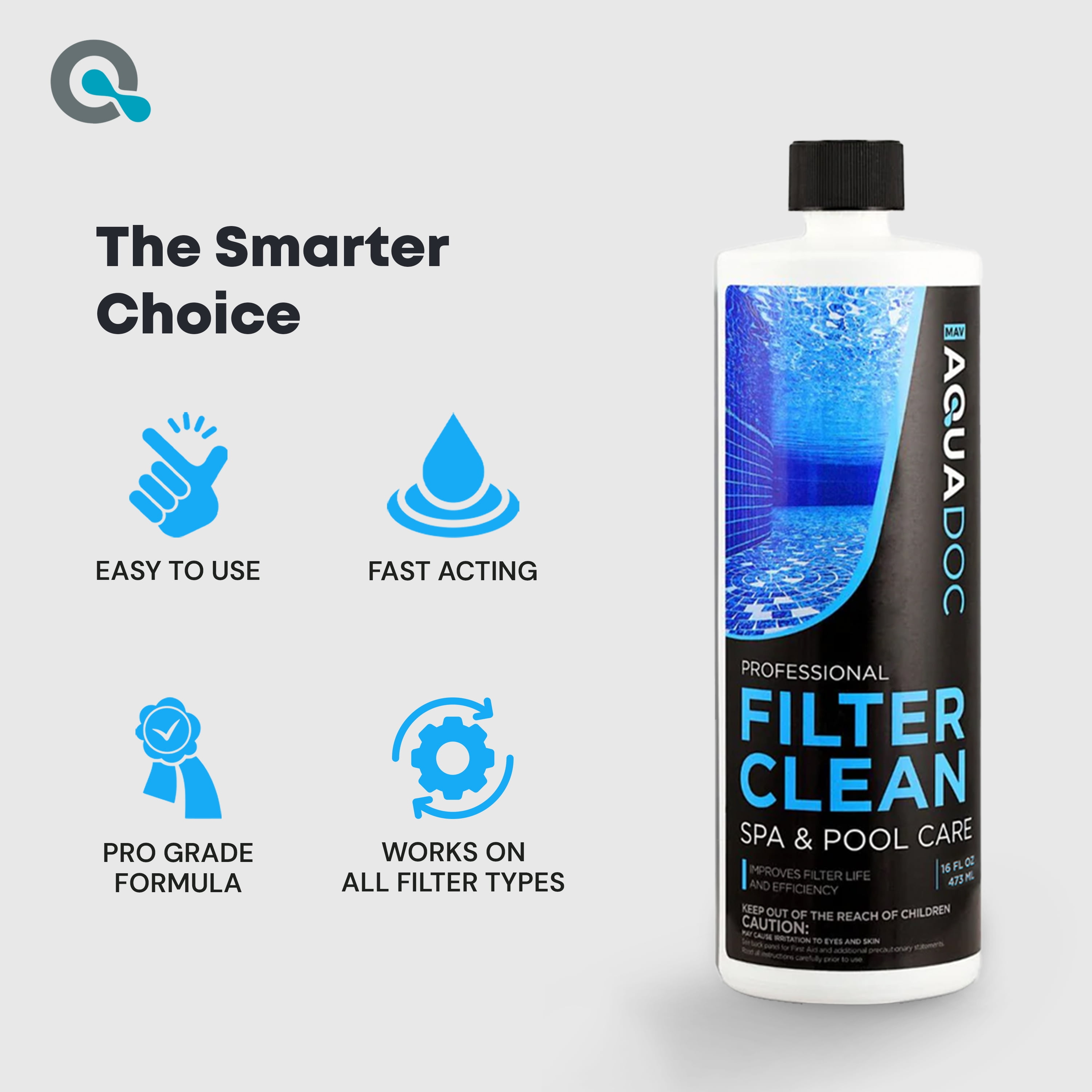 AquaDoc Hot Tub Filter Cleaner Soak, Professional Pool Cartridge Degreaser (32 fl oz) giiwi