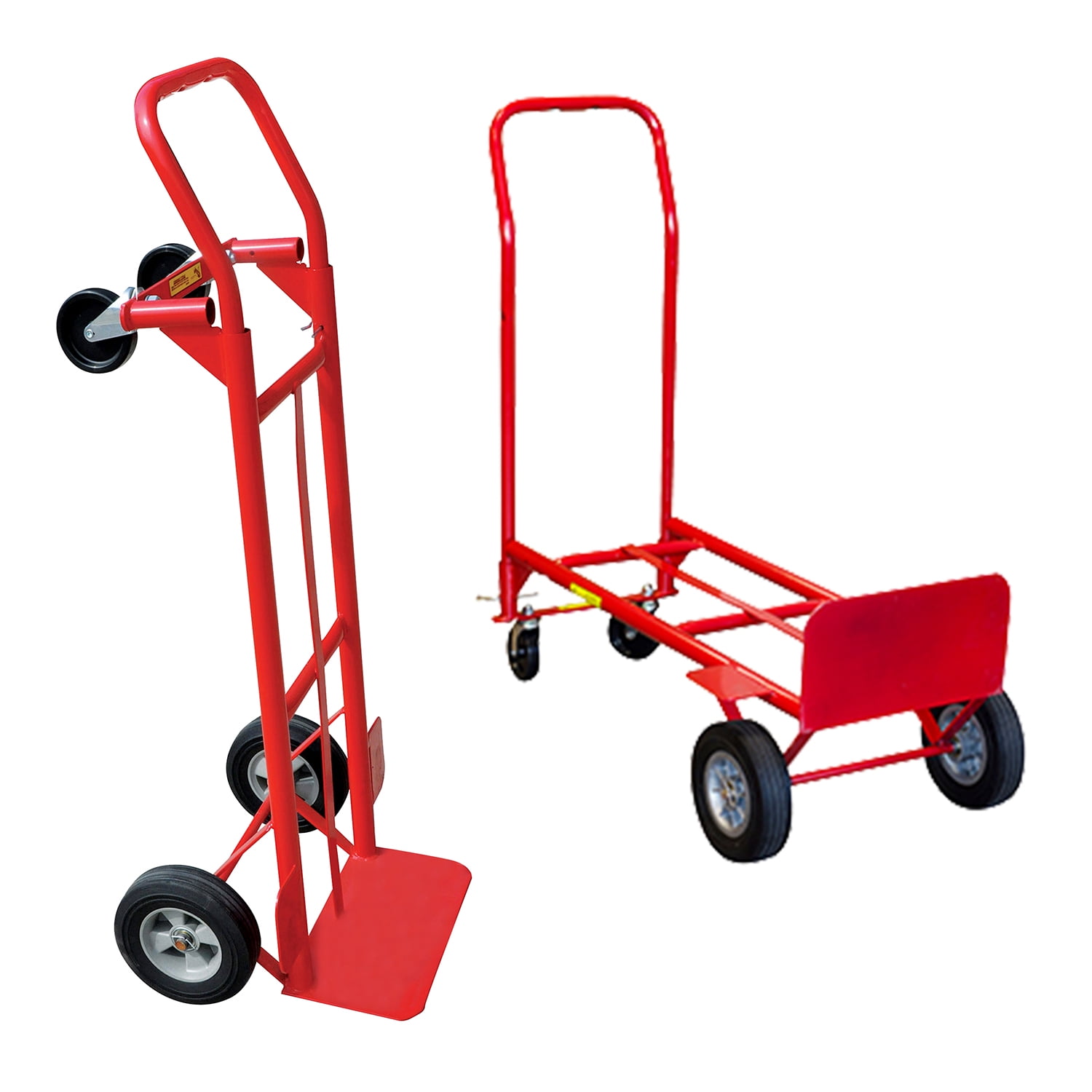 Milwaukee Convertible Hand Truck, Heavy-Duty Steel Dolly with Puncture-Proof Tires (600 lb Capacity, 47 in Height) y92w3
