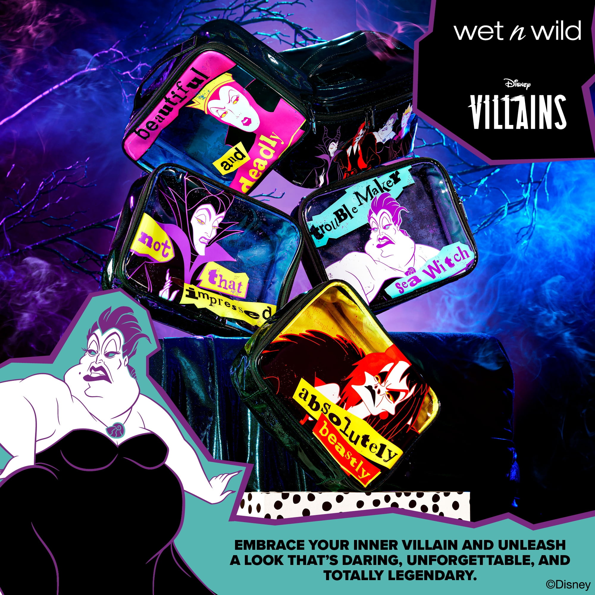 Wet n Wild Disney Villains Ursula Makeup Bag (Blue, 1 ct) 7nqfd