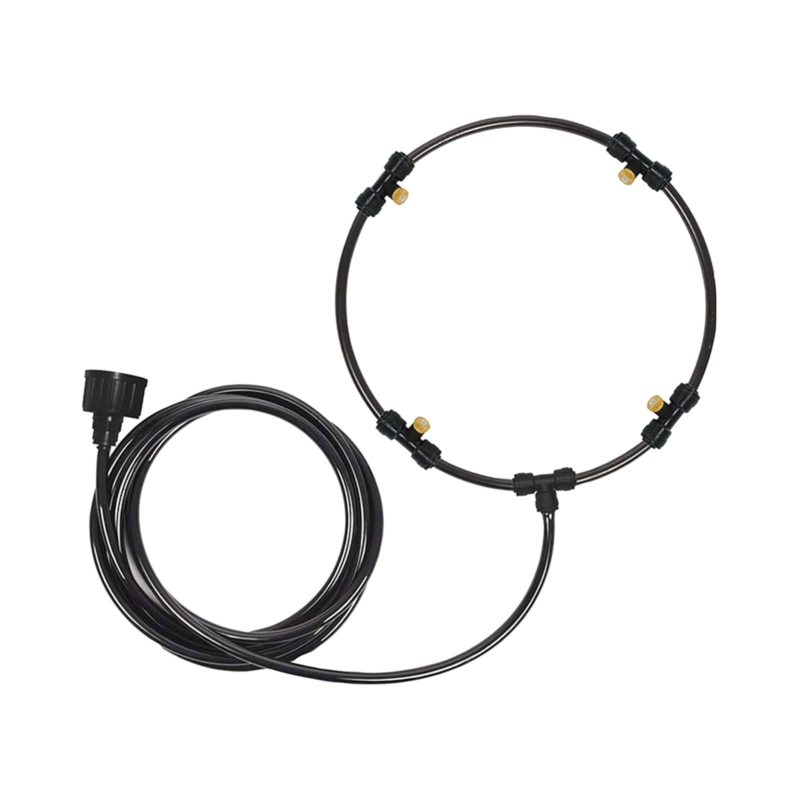 Wovilon Outdoor Misting Fan Cooling System Kit for Patio Garden (16 in Ring, 33 ft Hose) vwhvj