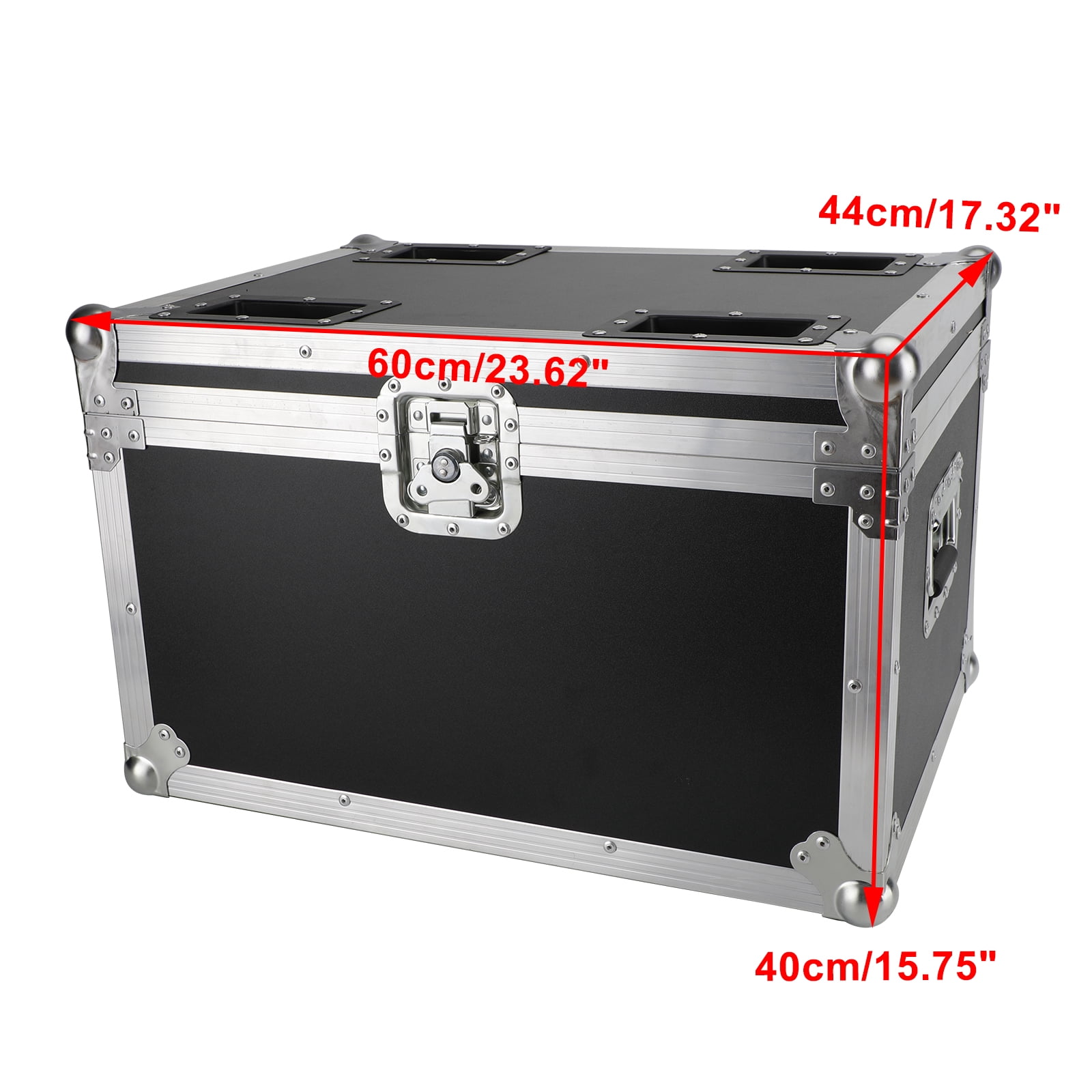 VIPQV Flight Case for DJ Stage Effect Equipment, Heavy-Duty Protective Road Case with Wheels (25.6 x 18.5 x 15.7 in) ewj53