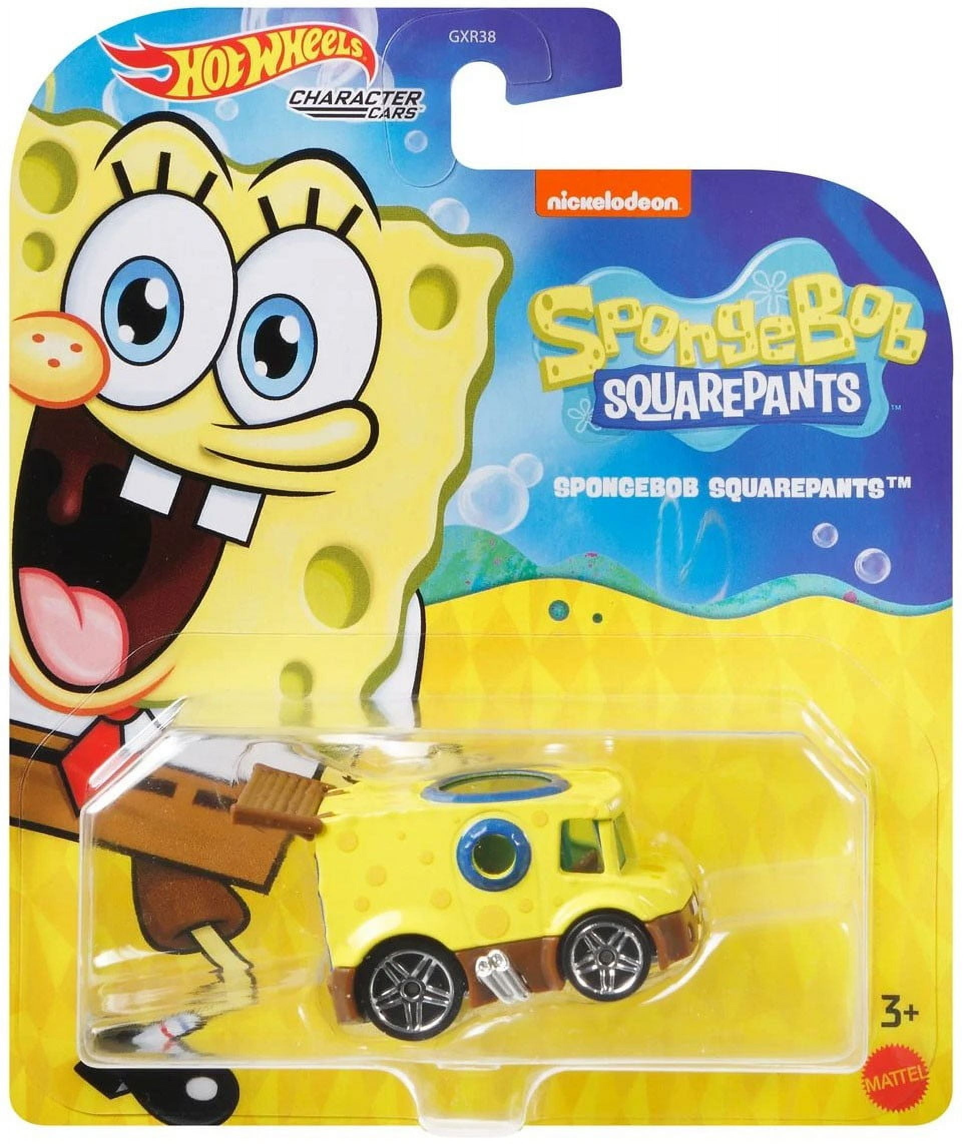 Hot Wheels Nickelodeon SpongeBob Squarepants Character Car (Yellow, 1:64 Scale) 363fj