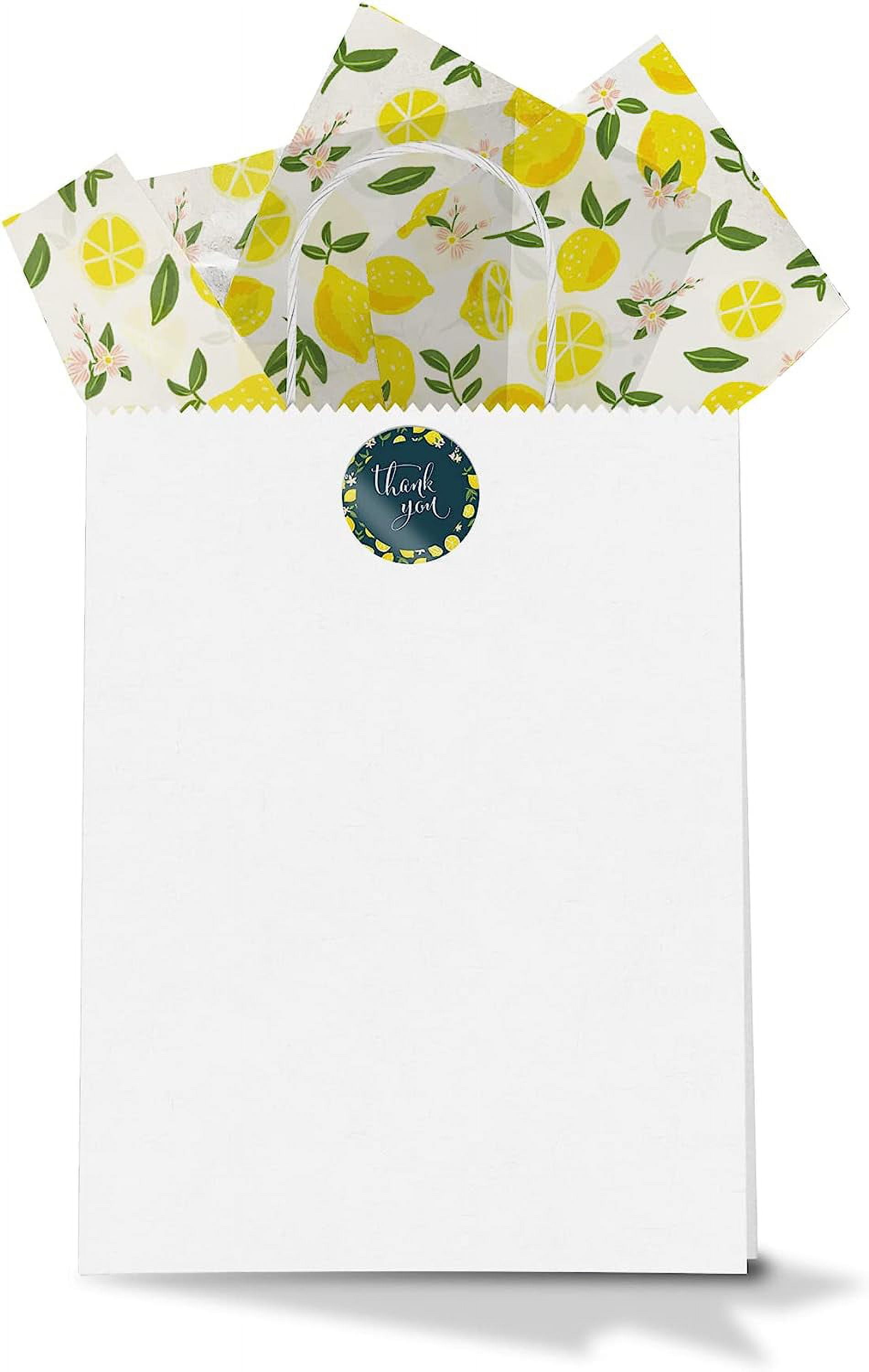 Pro Supply Global Decorative Printed Tissue Paper (Yellow Lemons, 24 Sheets, 20 in x 30 in) 46x9q