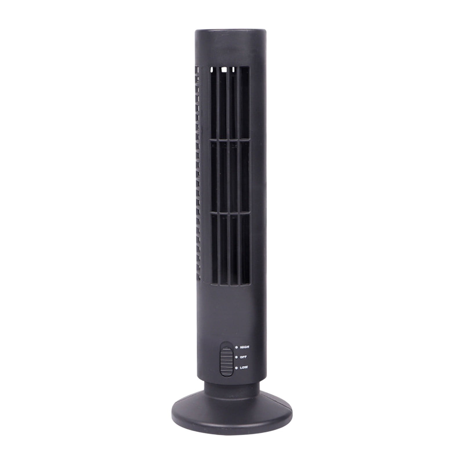 PALIFEUR Small Tower Fan, Portable Oscillating Desk Fan for Bedroom and Office (Black, 4.1 in x 13 in) q2fr1
