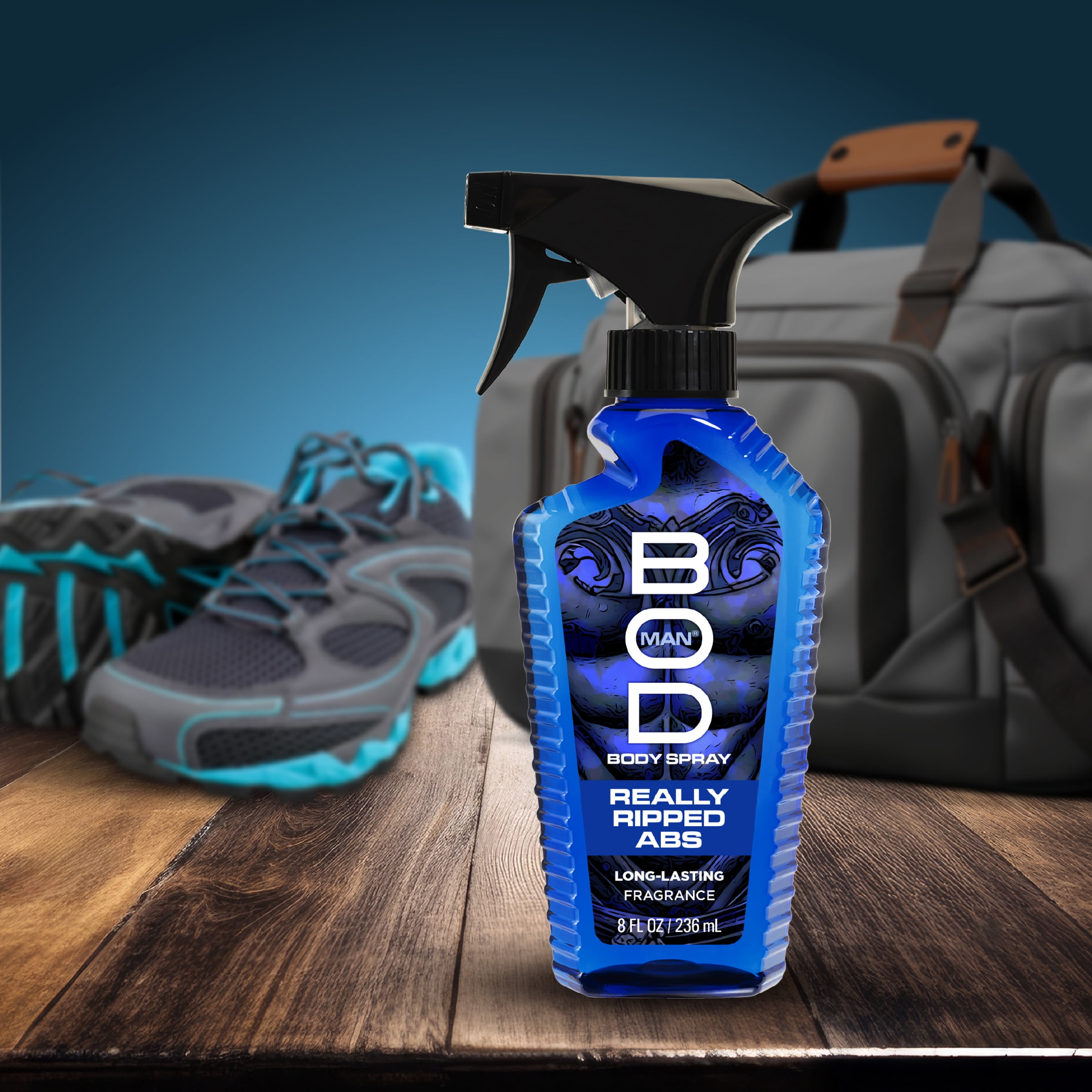BOD Man Really Ripped Abs Fragrance Body Spray, Long-Lasting Masculine Scent (8 fl oz) kf0xw