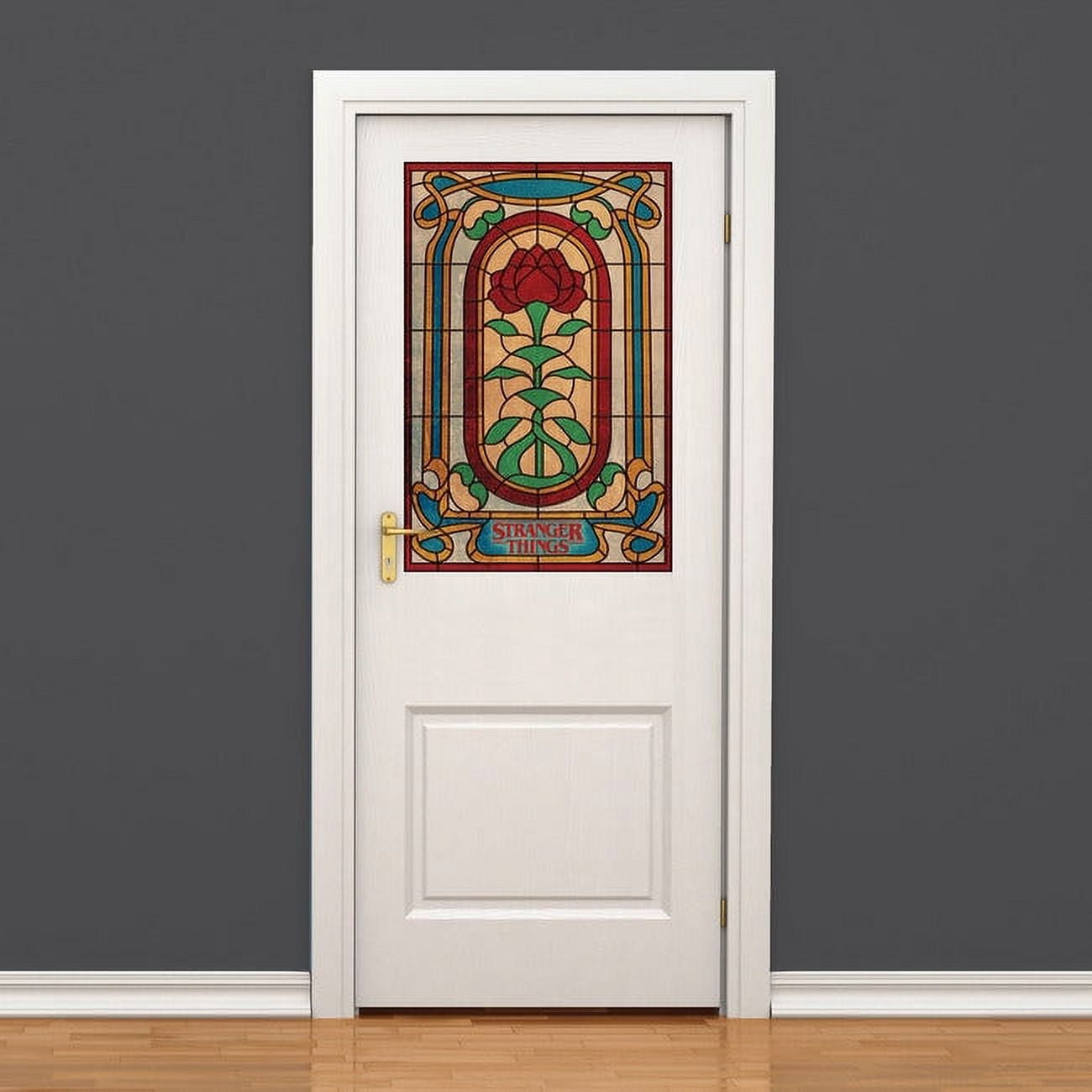 RoomMates Stranger Things Creel House Rose Window Wall Decal (Multicolor, 18 in x 18 in) obai5