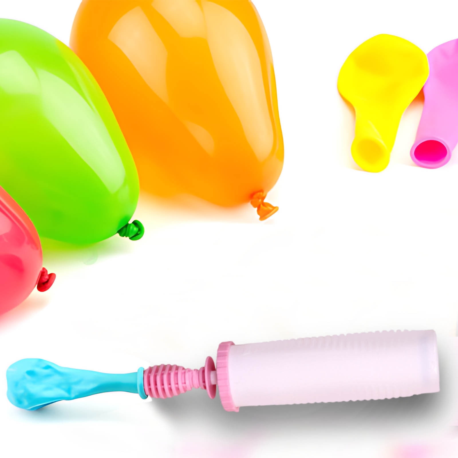 YOHAVEN Manual Balloon Pump Double Action Hand Air Inflator for Latex and Foil Balloons (Pink, 5 in) ei77j