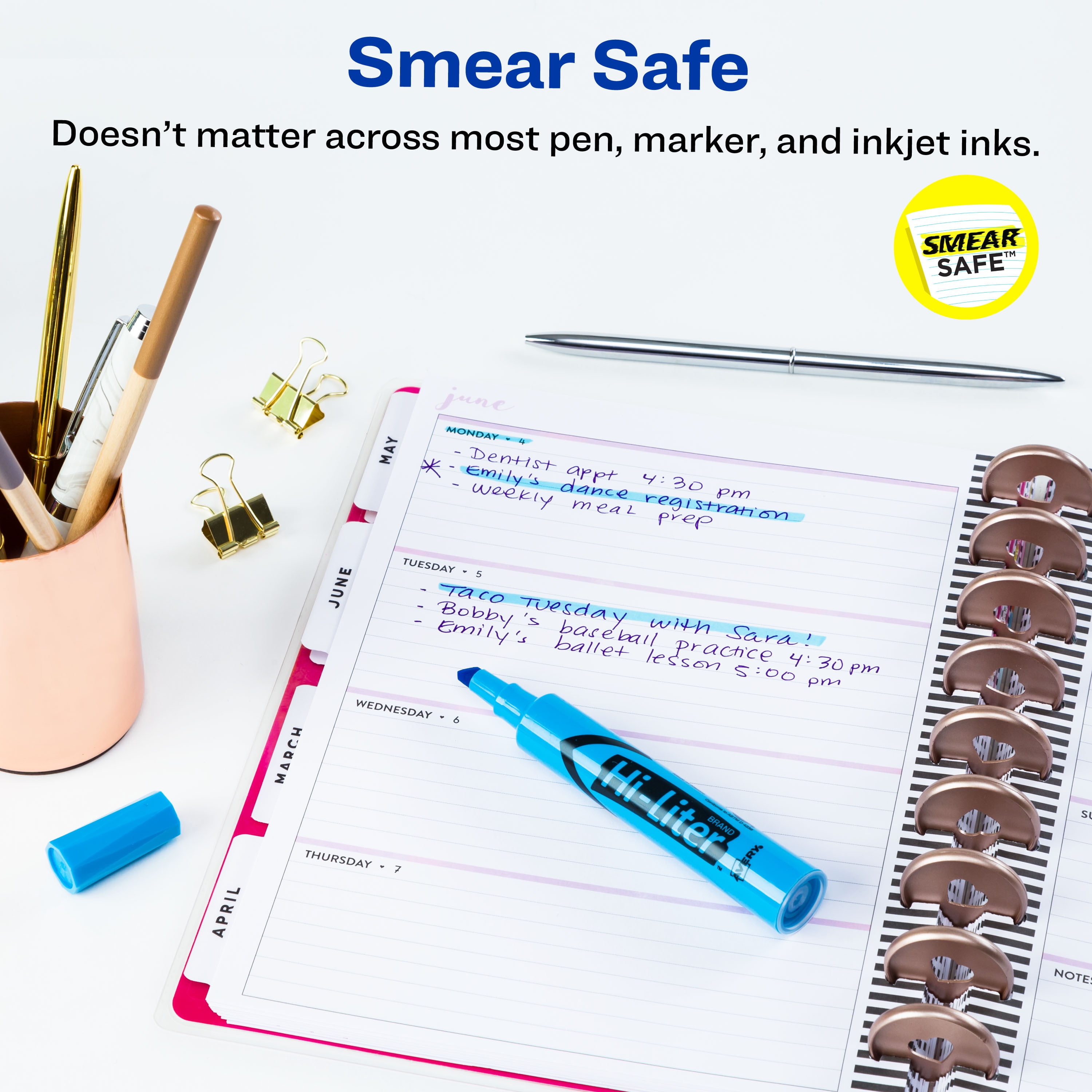 Avery Hi-Liter Desk-Style Highlighter, Smear-Resistant Ink, Fluorescent Blue (1 Pack) z6rkp