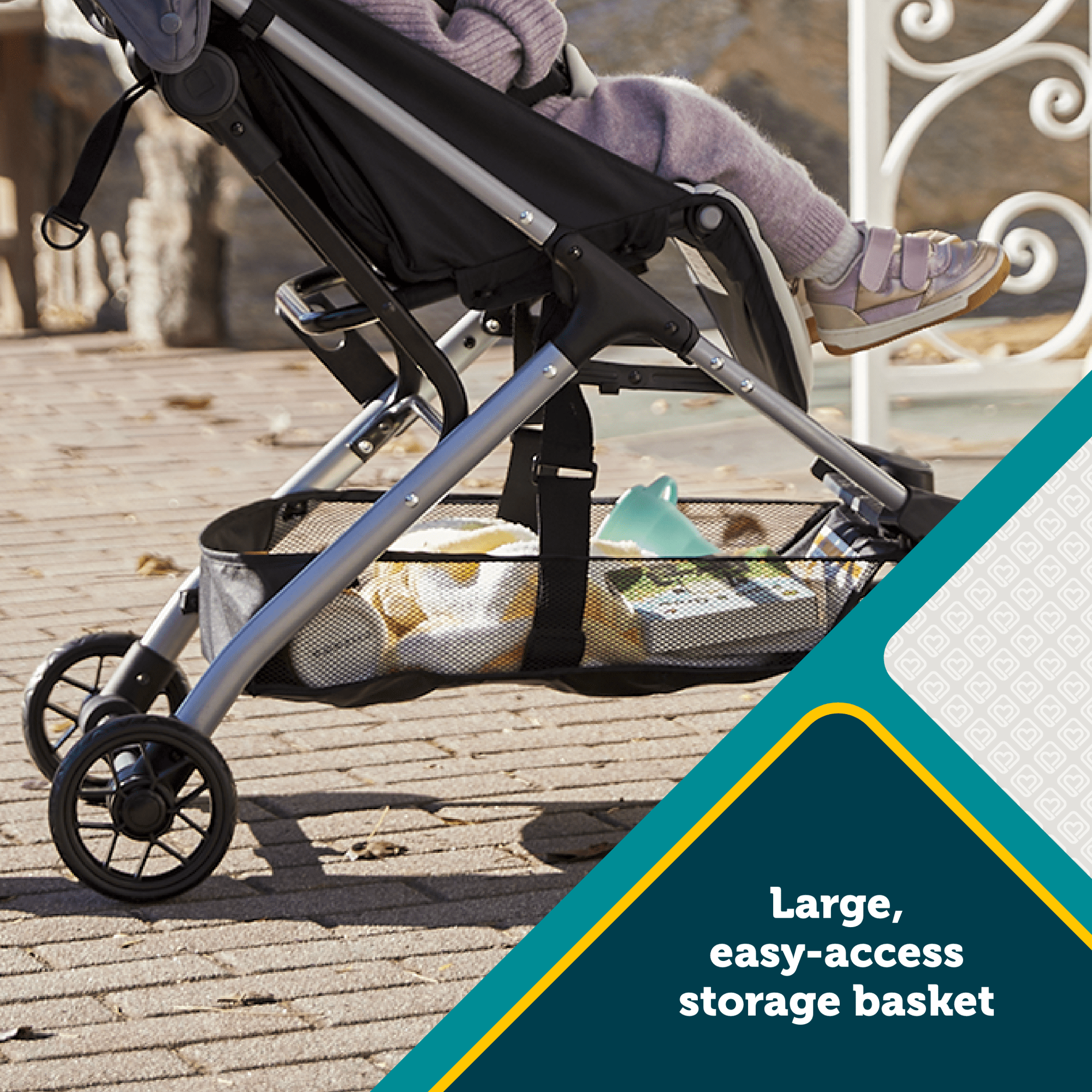 Safety 1st Easy-Fold Compact Stroller, Lightweight Travel Stroller with Sun Canopy (White, 17 lb) cd1a1