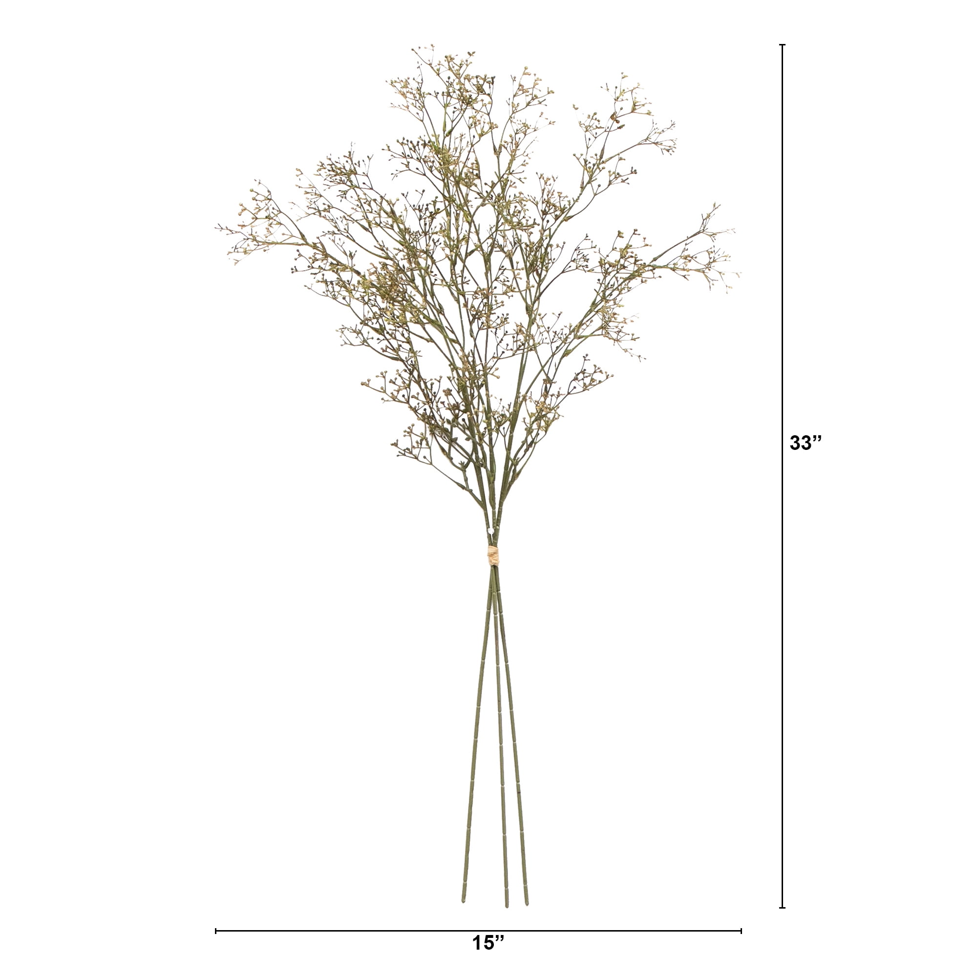 Better Homes & Gardens Artificial Dried Rice Stem Decor, Realistic Indoor Floral Arrangement (33 in, 2 Pack) pbfng
