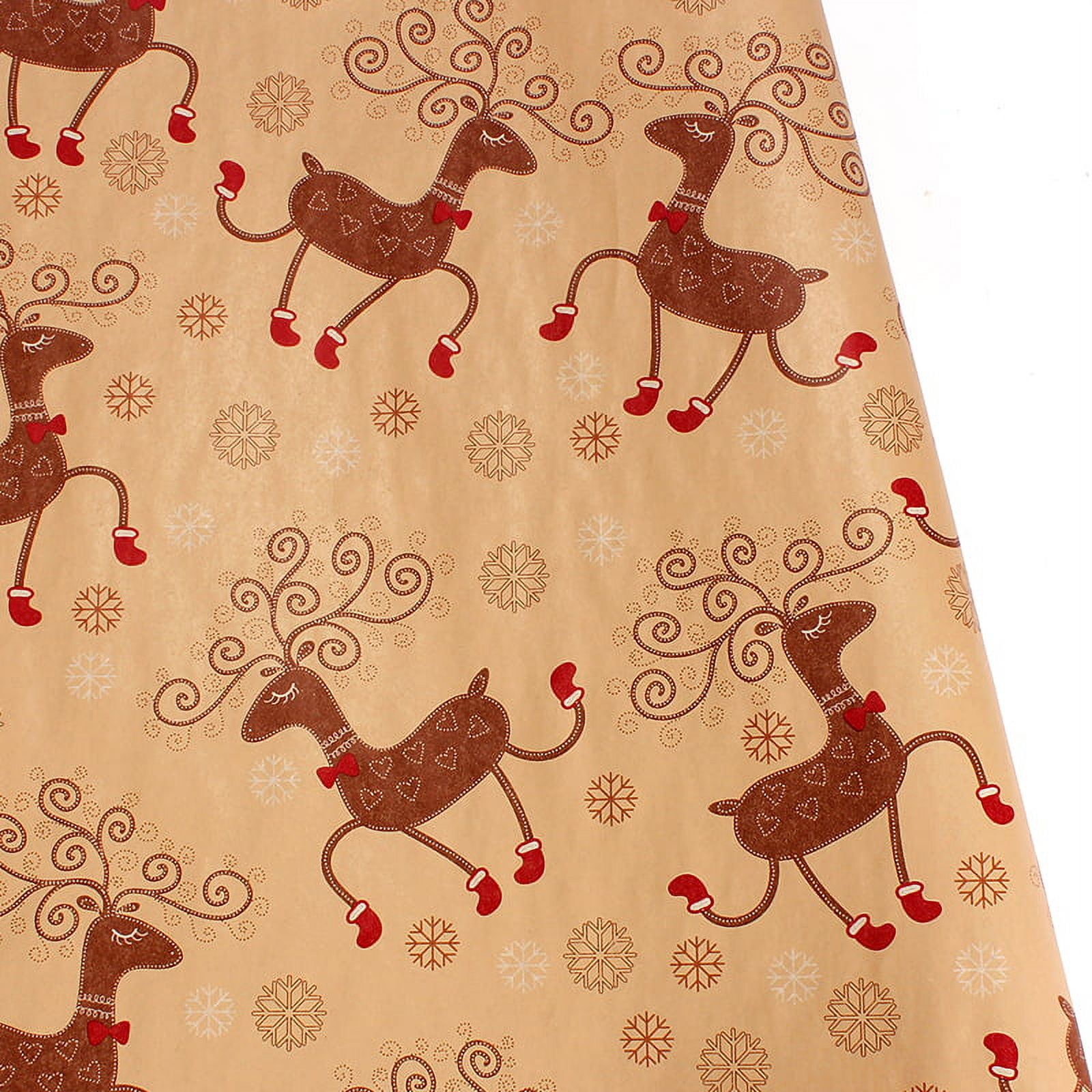 BEEPRINCESS Christmas Wrapping Paper Set, Holiday Kraft Gift Wrap with Festive Designs (9-Sheets, 30 in x 20 in) gzhwt