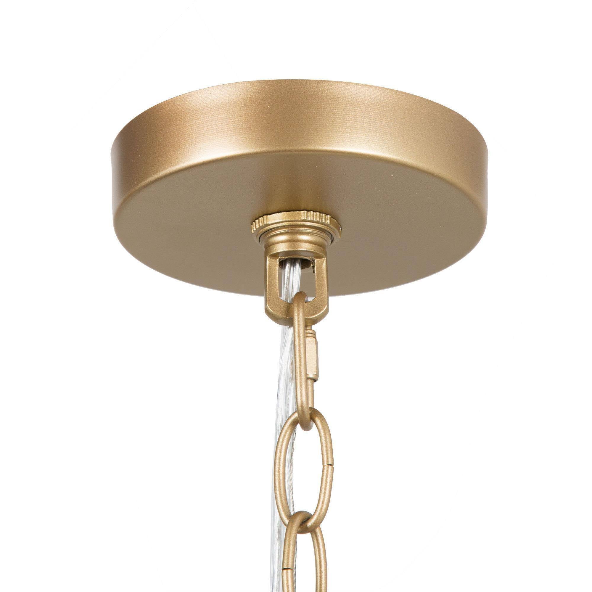 LNC Art-Glass Cylinder Mini Pendant Light, Adjustable Modern Hanging Fixture for Kitchen Island (Gold, 4.3 in) qb273