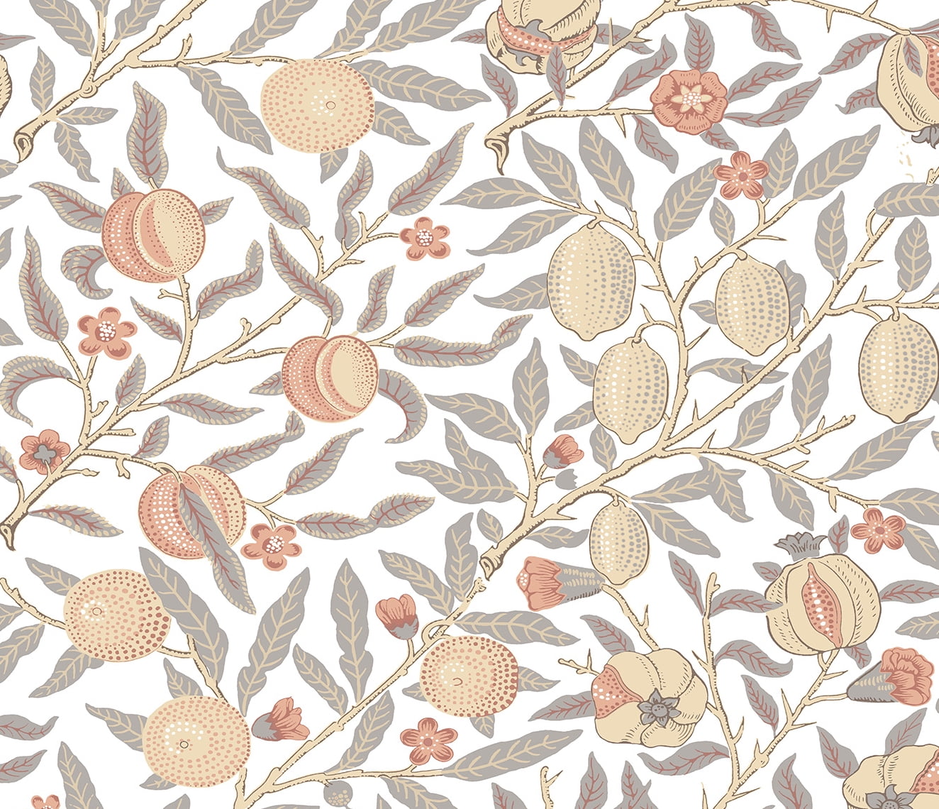 NextWall Pomegranate Peel and Stick Wallpaper (Daydream Grey & Melon, 20.9 in. W x 18 ft. L) e75d9