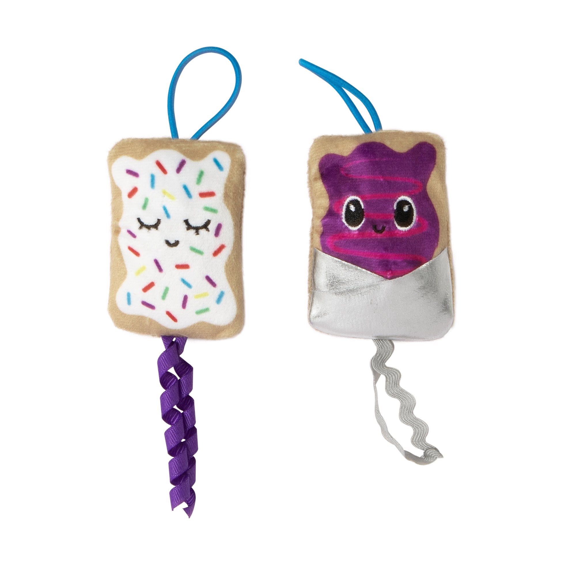 Petmate Quirky Kitty Flingin Purr Tarts Interactive Plush Cat Toy with Natural Catnip (Multicolor, 2 Pack) vfnkj