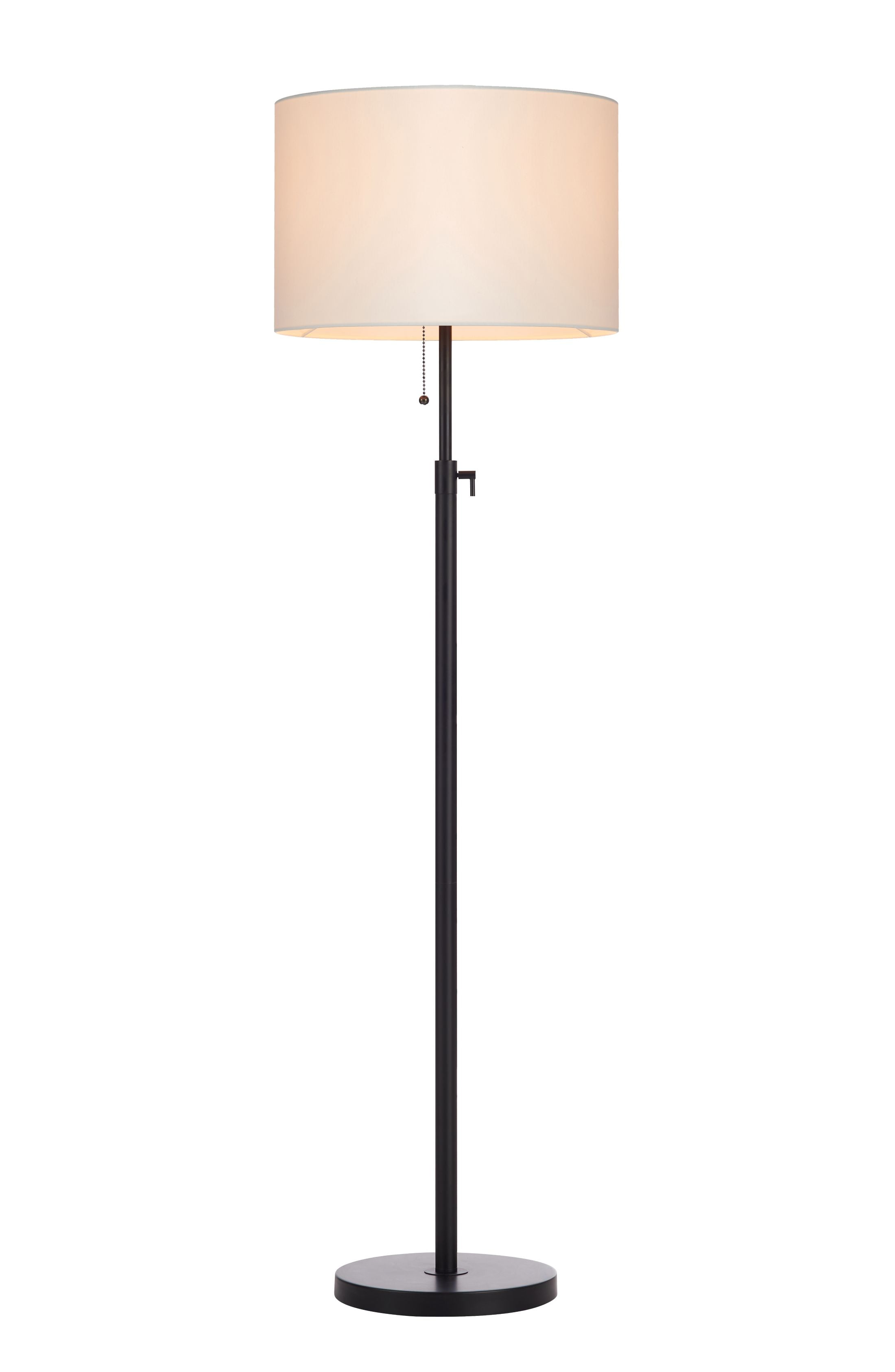 Kawoti Adjustable Height Floor Lamp, Modern Standing Lamp for Living Room and Office (Matte Black, 64.5 in) yl7vs