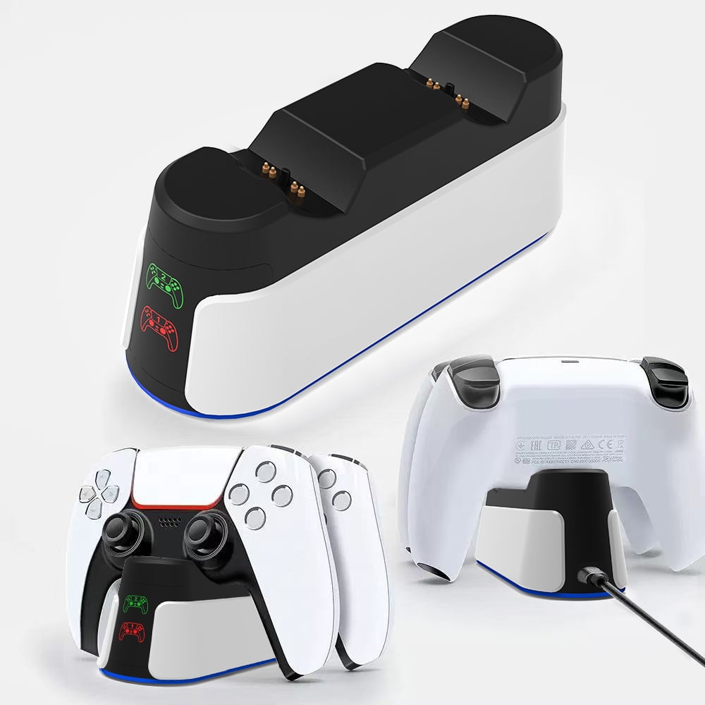 UHM PlayStation 5 DualSense Controller Charging Station (Fast Dual Dock with LED Indicator, White) zbbb7