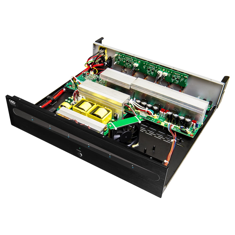 OSD Audio Nero HTX6150 6-Channel Home Theater Amplifier, High-Power Class D Multi-Zone Audio System (Black, 15.16 in x 16.81 in x 3.46 in) aaj5z