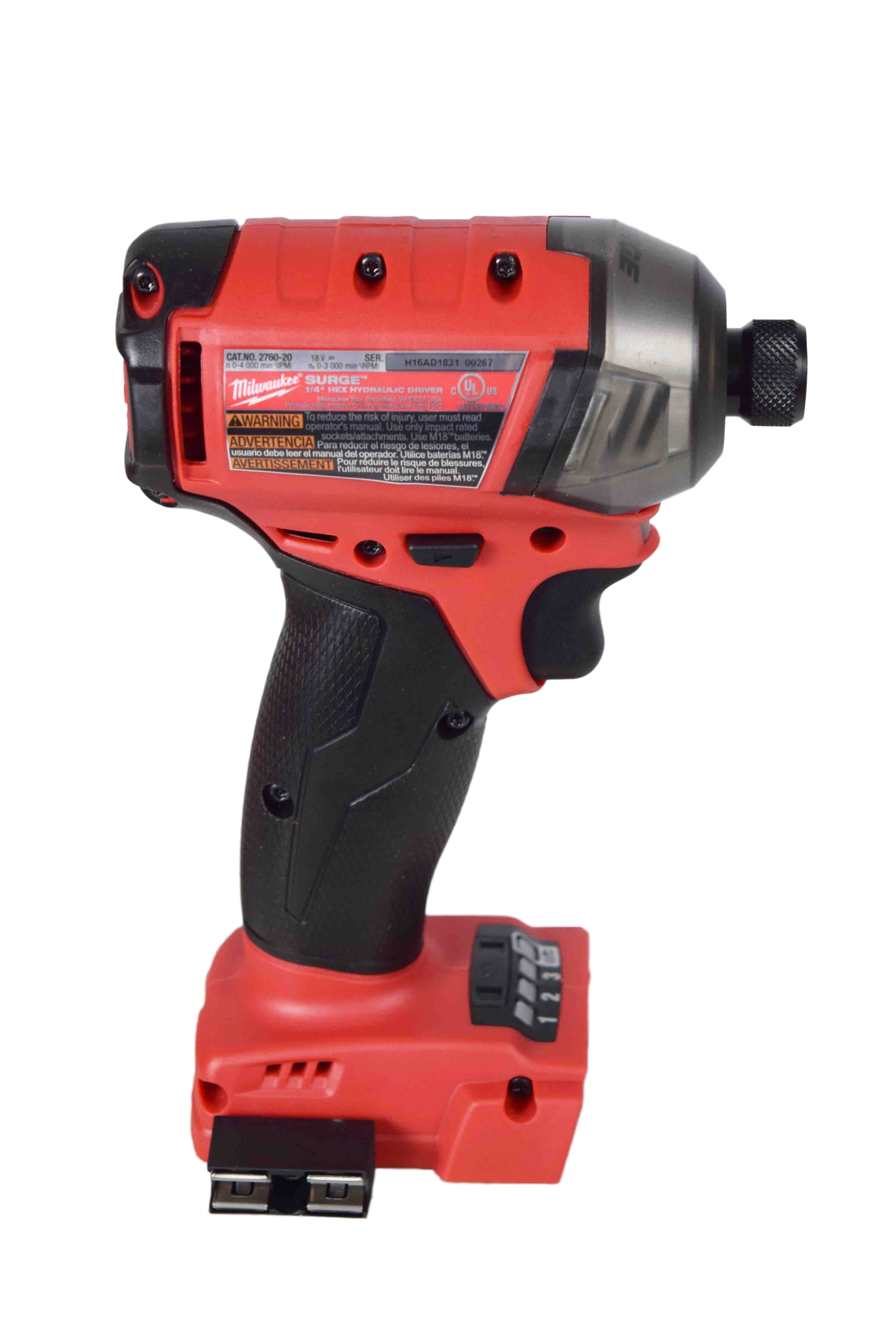 Milwaukee M18 FUEL SURGE 1/4 in Hex Hydraulic Driver (Brushless, Bare Tool, Red) m7ozg