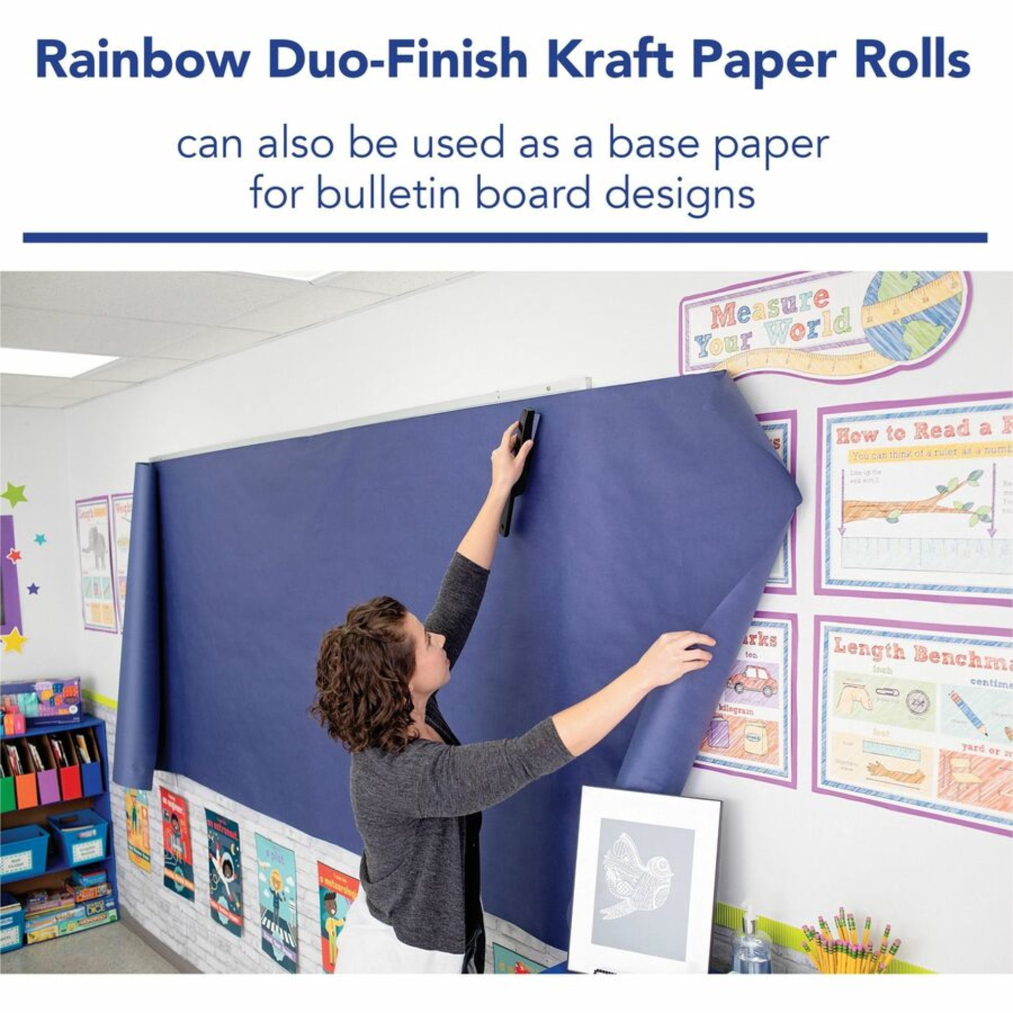 Pacon Rainbow Duo-Finish Kraft Paper Roll (Emerald, 36 in x 1000 ft) 1u13z