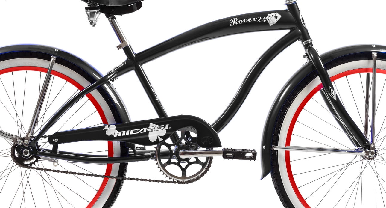 Wonder Wheels Beach Cruiser Single Speed Bicycle (Black & Red, 20 in) sd9ca