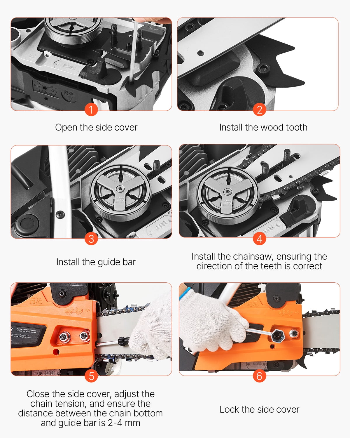 VEVOR Gas Chainsaw, 58CC 20 in 3.22HP Gasoline Powered Chain Saw for Tree Trimming and Land Clearing (20 in) vbkzd