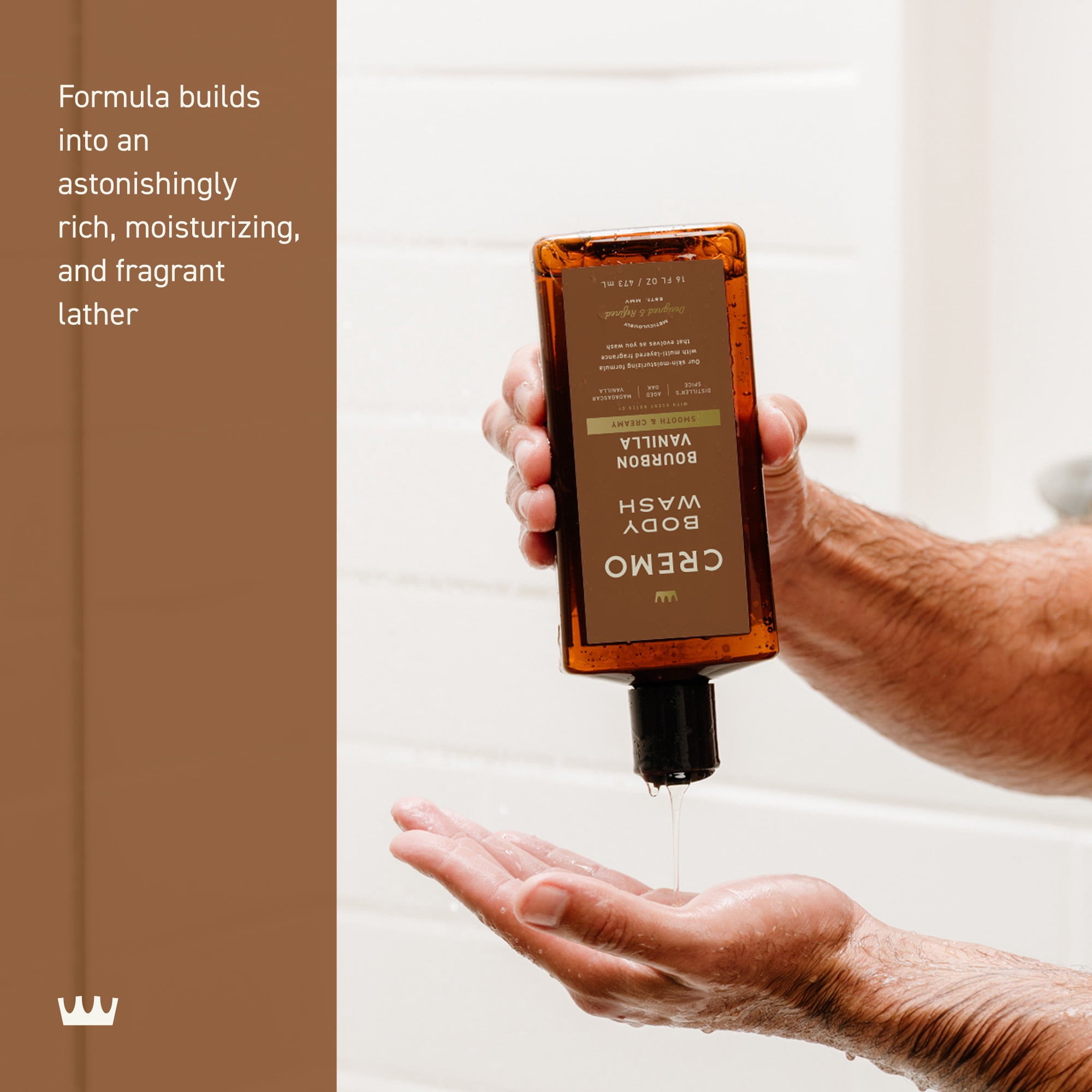 Cremo Men's Body Wash, Bourbon Vanilla, Moisturizing Formula (16 fl oz) l5t2j