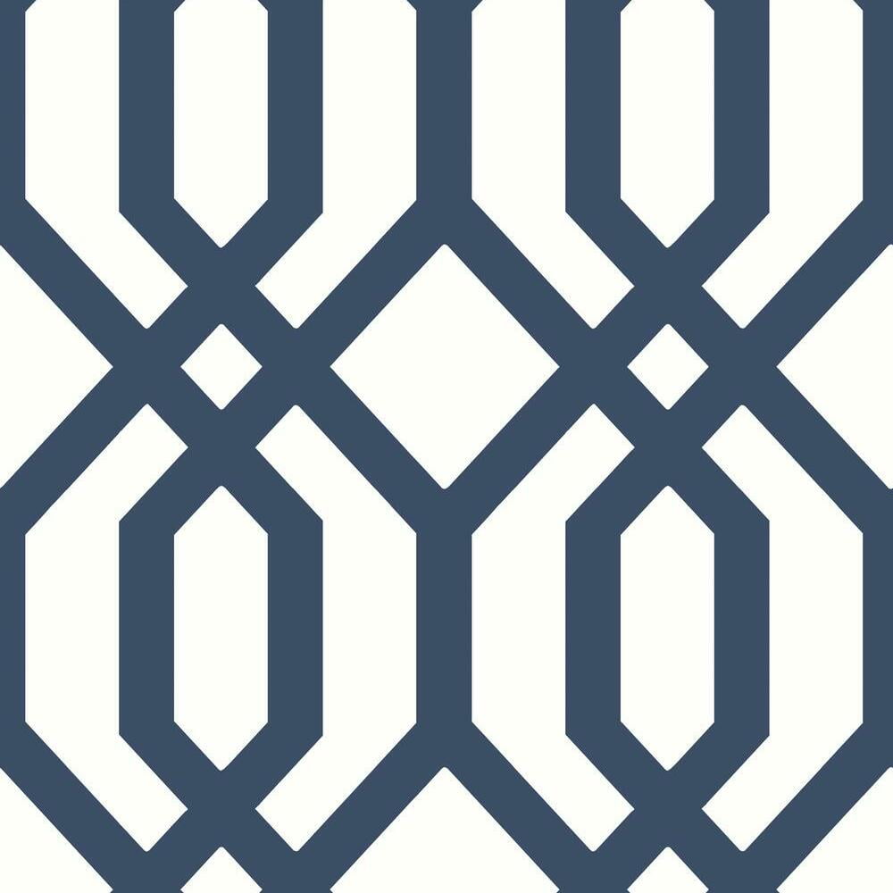 RoomMates Gazebo Lattice Peel and Stick Wallpaper (Blue, 20.5 in x 16.5 ft) 9reau