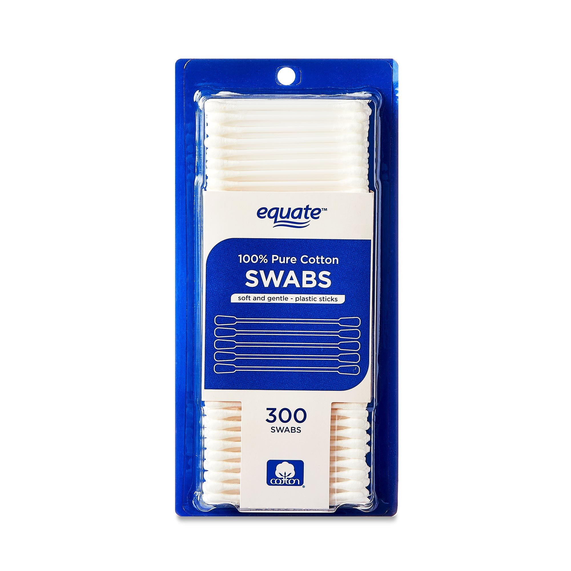 Equate Cotton Swabs, Soft and Hygienic Dual-Tip Applicators (12 Pack, 3600 Count Total) nm2vw