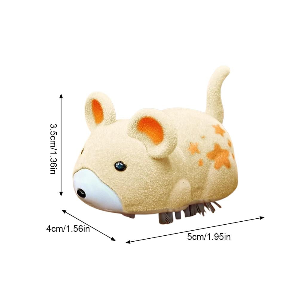 SharkTRUE Interactive Electric Cat Toy Mouse, Automatic Moving Kitten Toy with Furry Tail (Gray, 1.95 in x 1.56 in x 1.36 in) ndwli