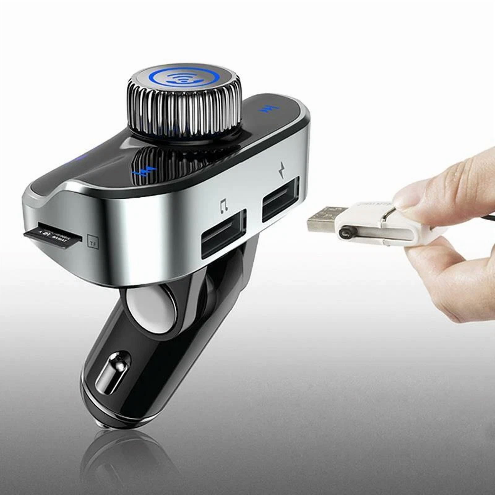 Rhea In-Car Bluetooth FM Transmitter Wireless Radio Adapter (Dual USB Charger) lw355