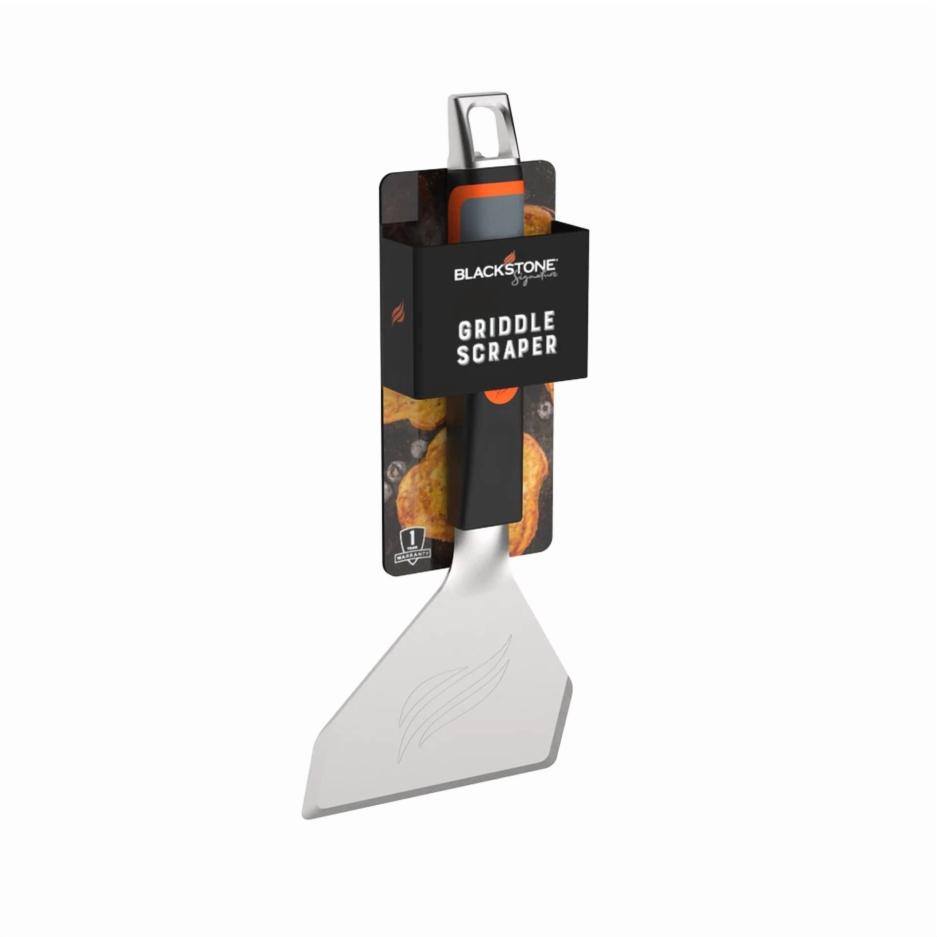 Knack Stainless Steel Griddle Scraper Heavy-Duty Kitchen Cleaning Tool (5 in) ldvuk