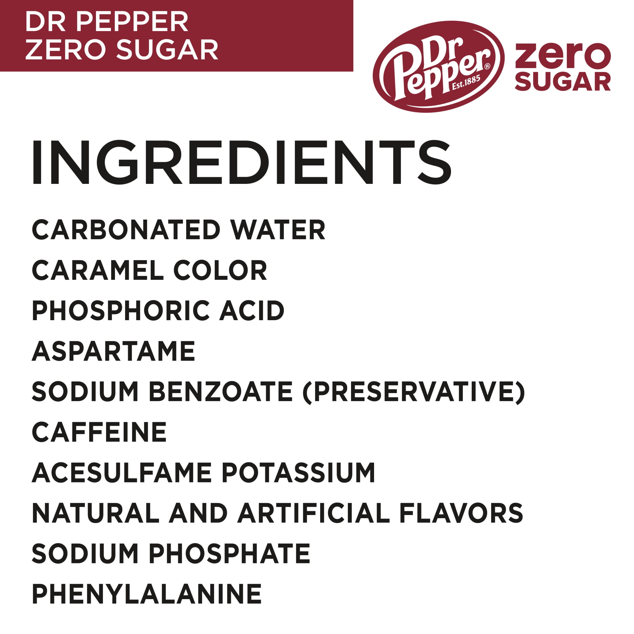 Dr. Pepper Zero Sugar Soda, Refreshing Carbonated Beverage (16.9 fl oz, 6 Pack) 5ugde