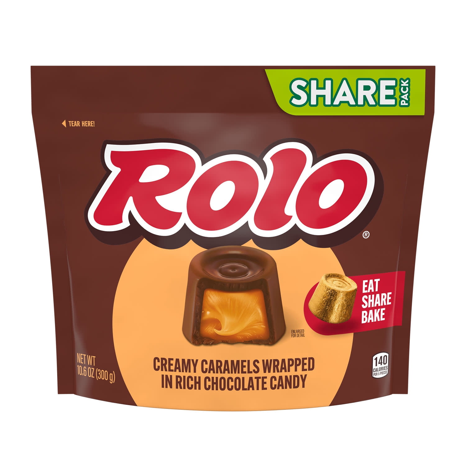 ROLO Rich Chocolate Caramels Candy, Creamy Caramel Filled Chocolate Treats (10.6 oz) 031q9