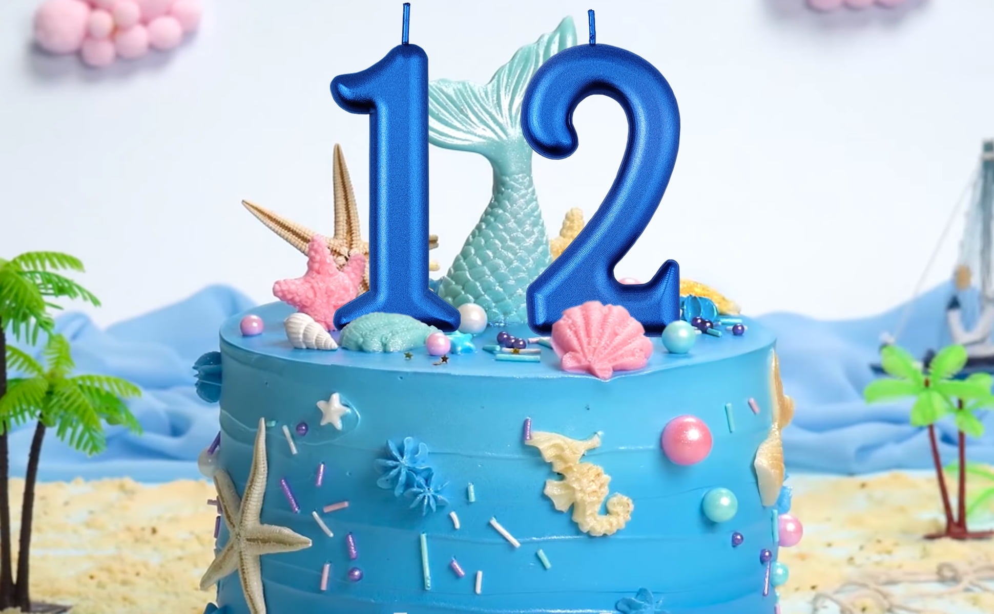 VITAM AMO Number 0 Cake Candle Vintage Style Metallic Gold Birthday Party Decoration (Large, 3.5 in) 872o0