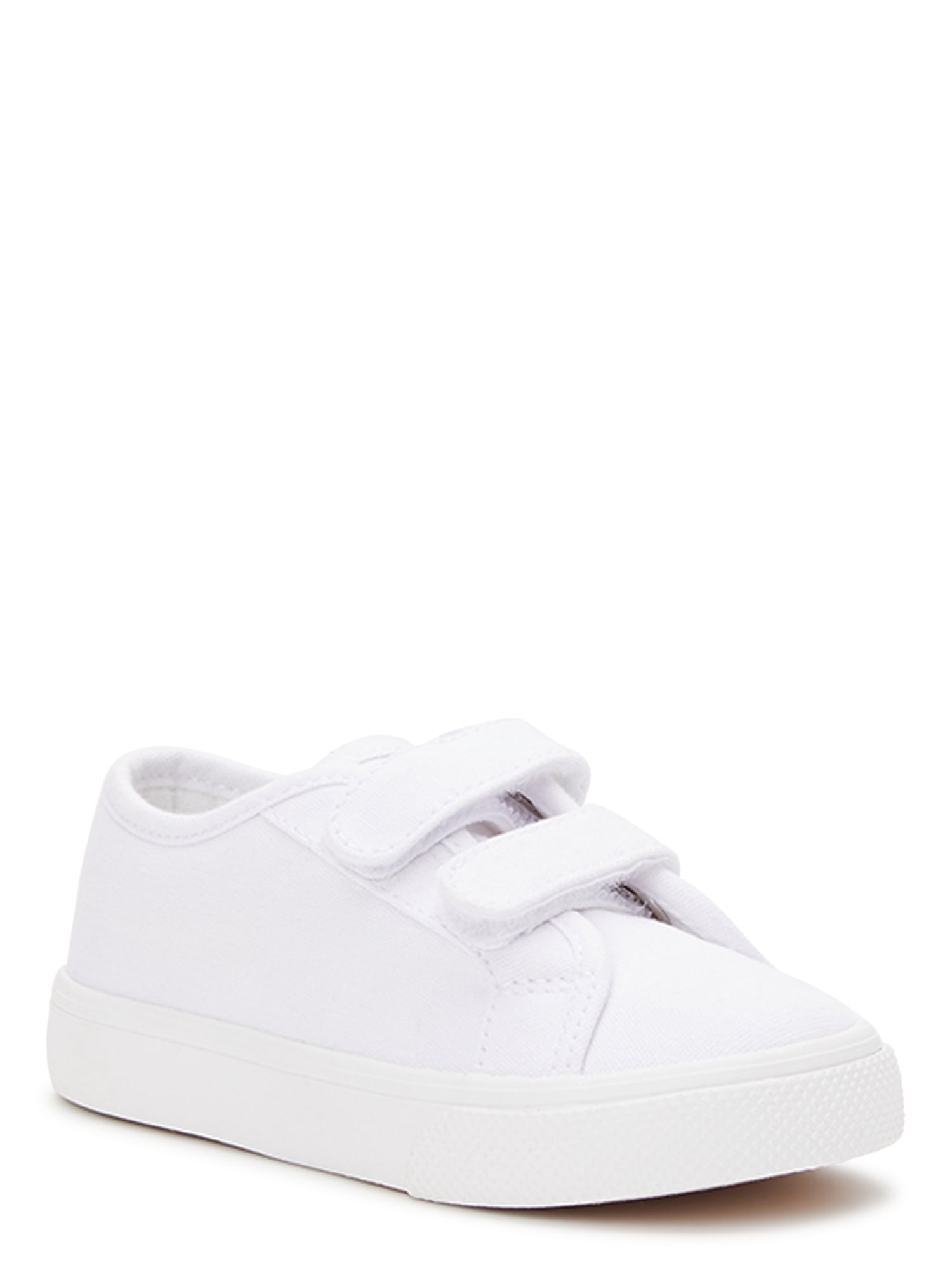 Wonder Nation Toddler Girls Canvas Skate Sneakers (White, 8 Toddler) nje1q