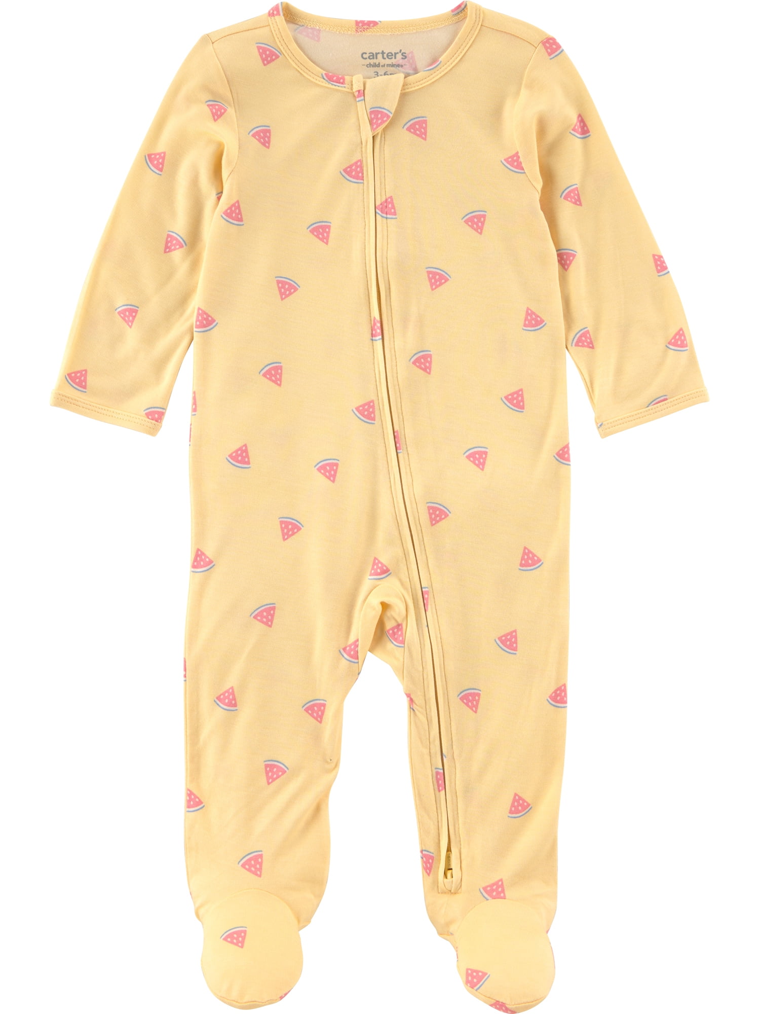 Carter's Child of Mine Baby ComfySoft Sleep 'N Play Zipper Footie (Yellow, 6-9 Months) vh9h3