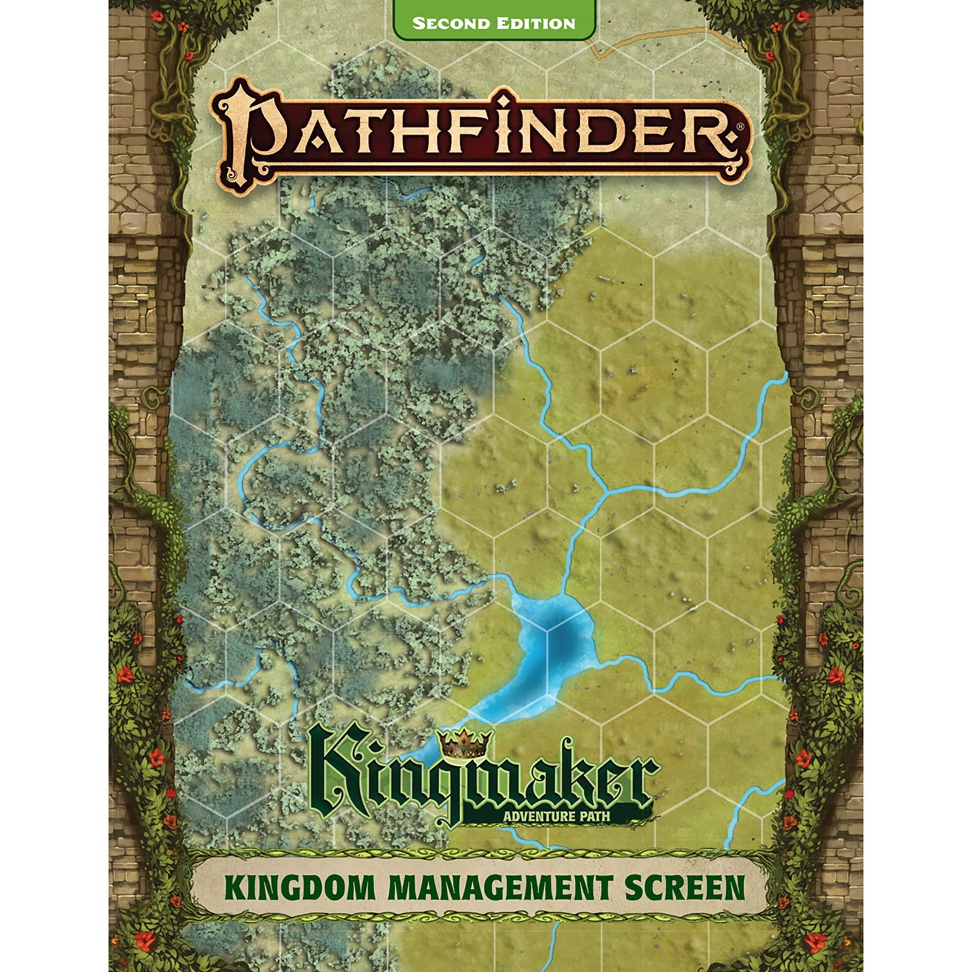 Paizo Pathfinder Kingmaker Kingdom Management Screen (Tabletop RPG Accessory, 1 Screen) 3vrav