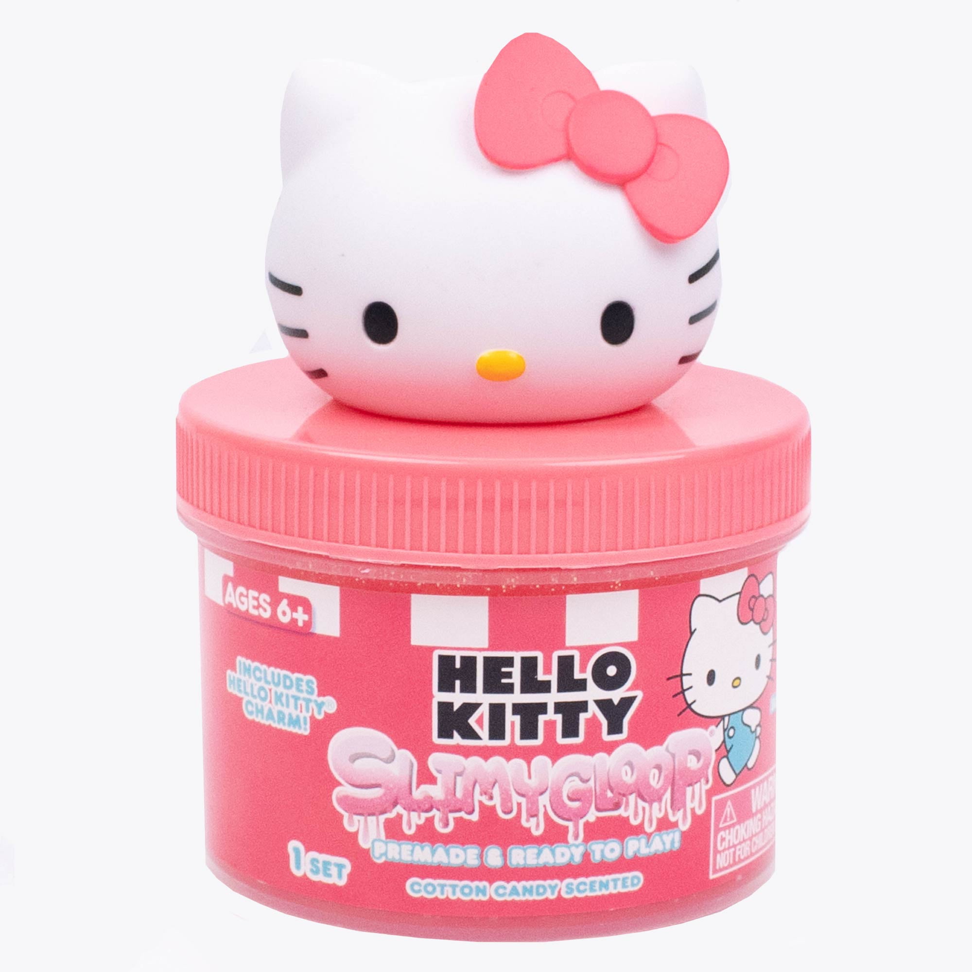 Hello Kitty SLIMYGLOOP Sensory Slime Set with Charm and Beads (Red and White, 8 oz) 4ikv3