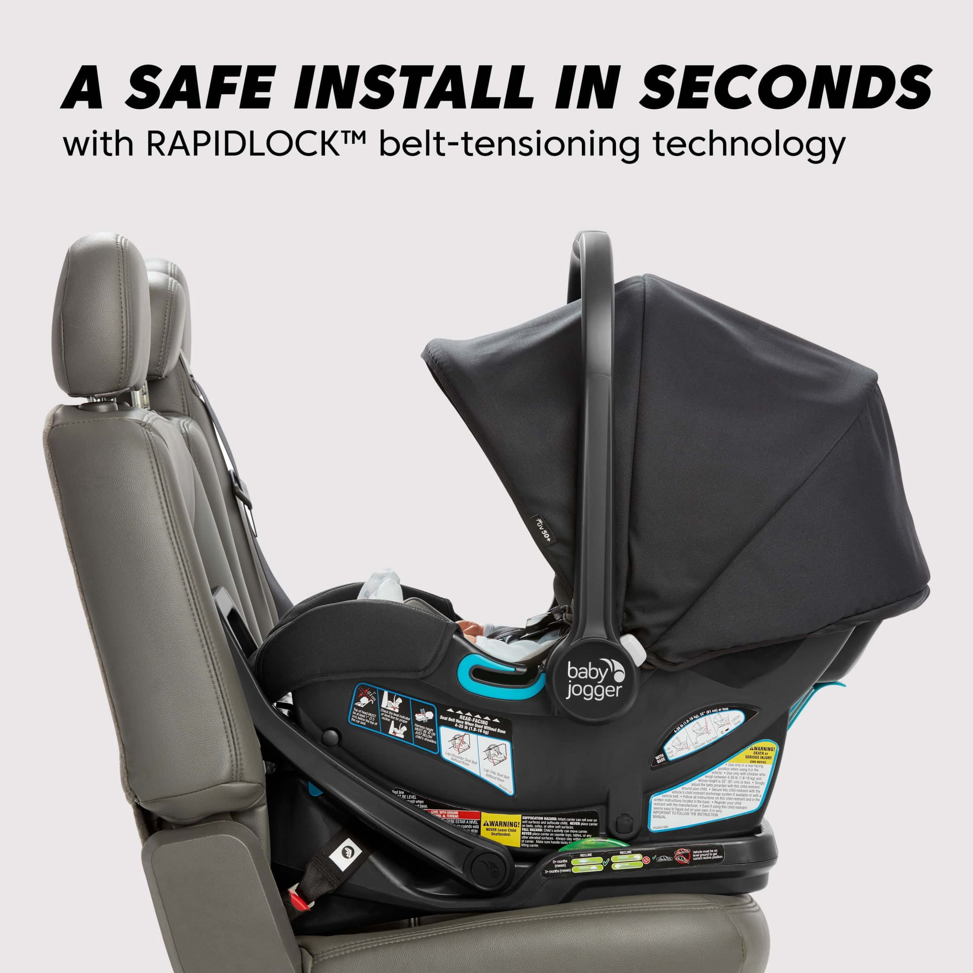 Baby Jogger City GO 2 Infant Car Seat (Slate, 4-35 lb) 5zi6s