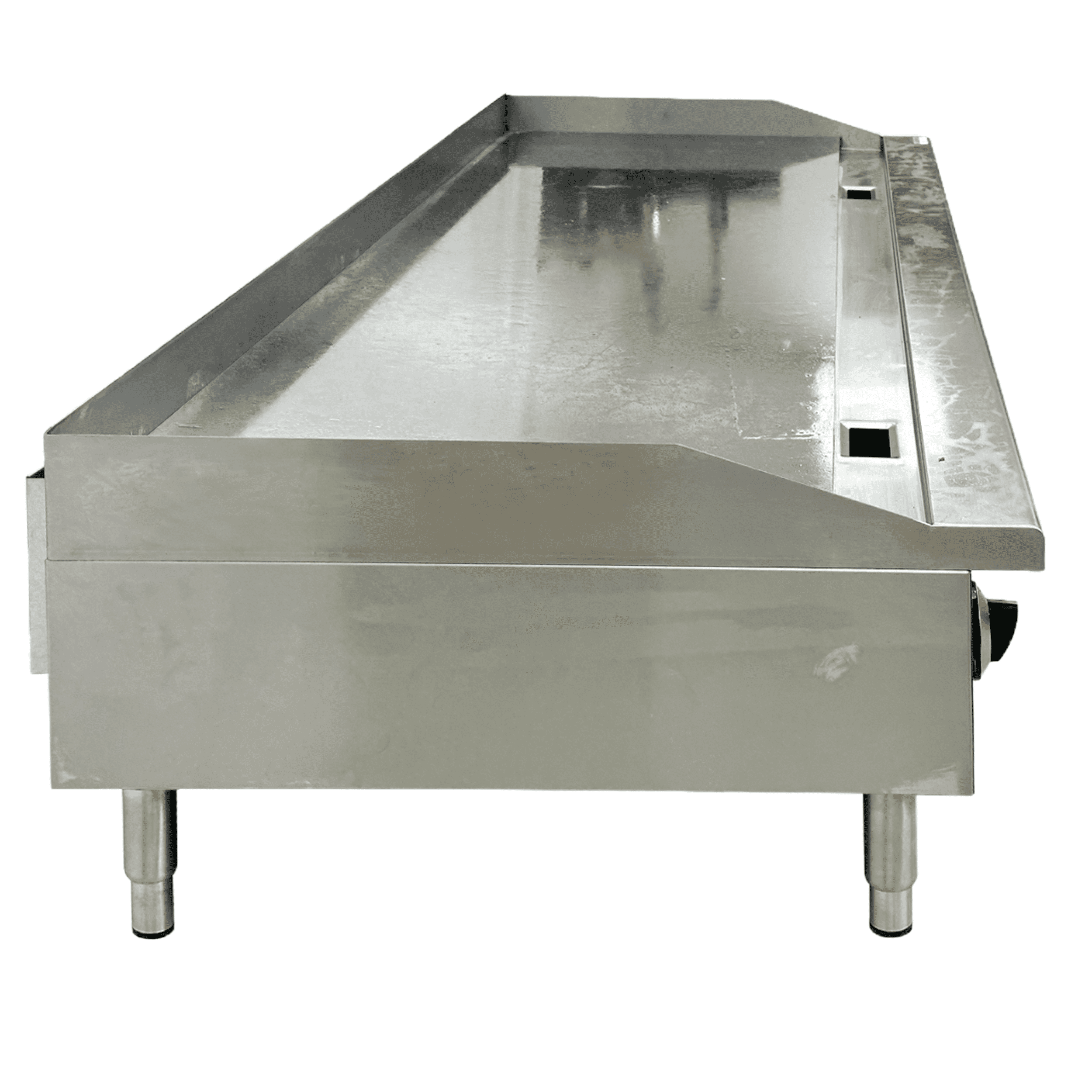 Elite Kitchen Supply 72 in. Commercial Gas Griddle, Heavy-Duty Stainless Steel Flat Top Cooking Equipment (Silver, 72 in.) 7ypng