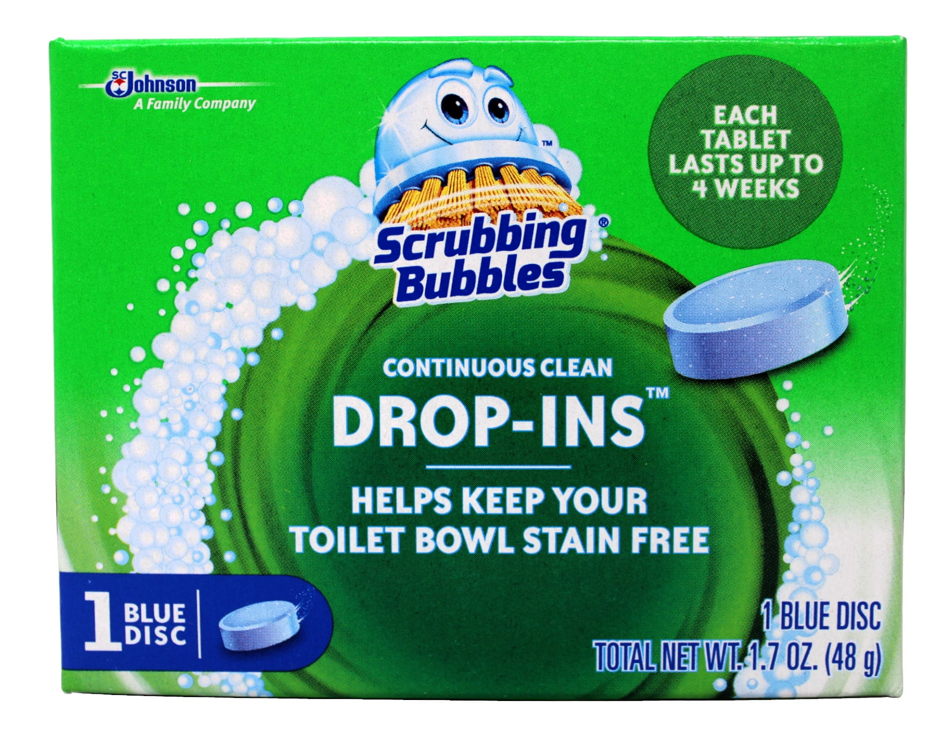 Scrubbing Bubbles Continuous Clean Drop-Ins Toilet Bowl Cleaner Tablets (Blue, 1.7 oz, 2 Pack) m0yn9