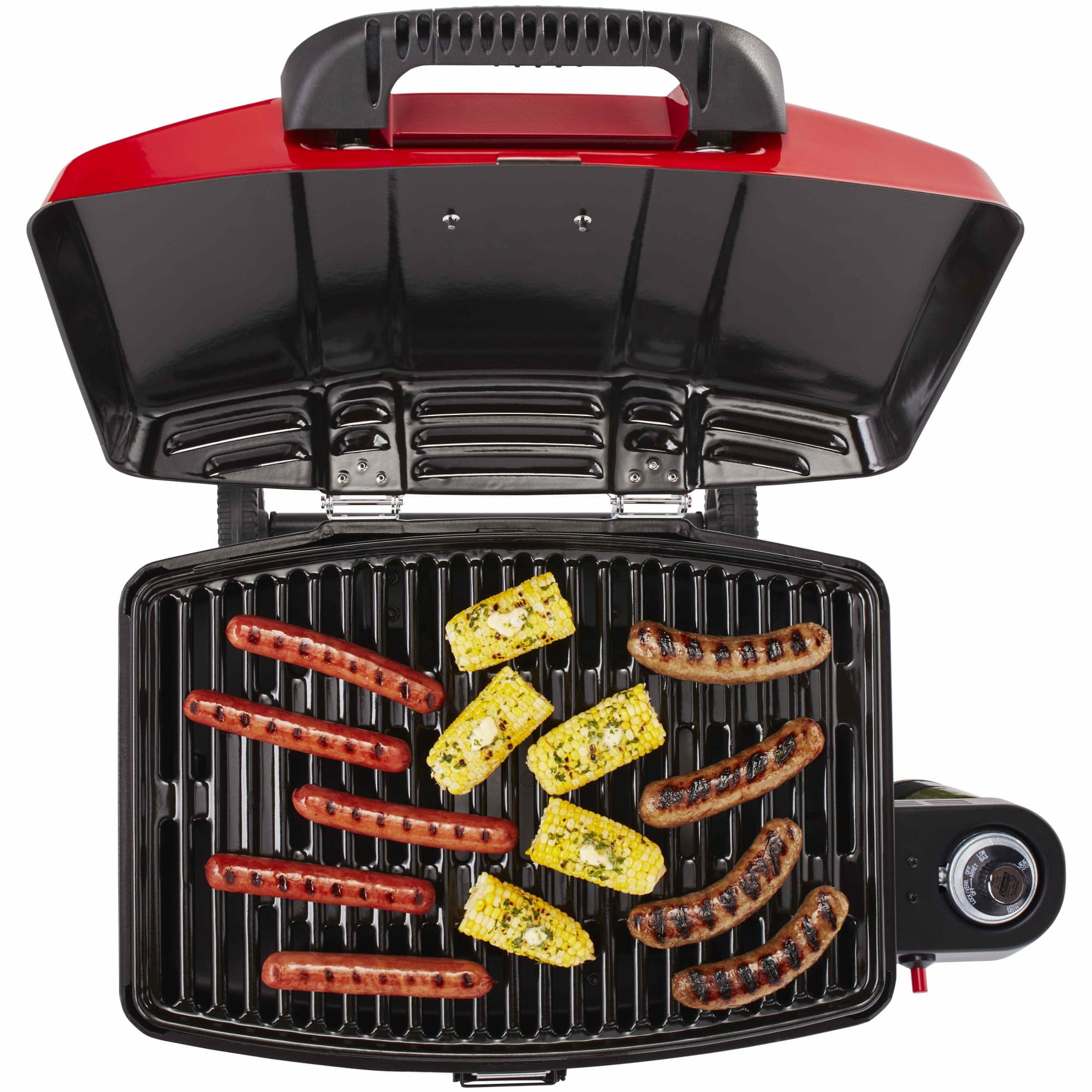 Coleman RoadTrip Sportster Propane Gas Grill Portable Outdoor Cooking Stove (Red, 225 sq. in.) q53h3