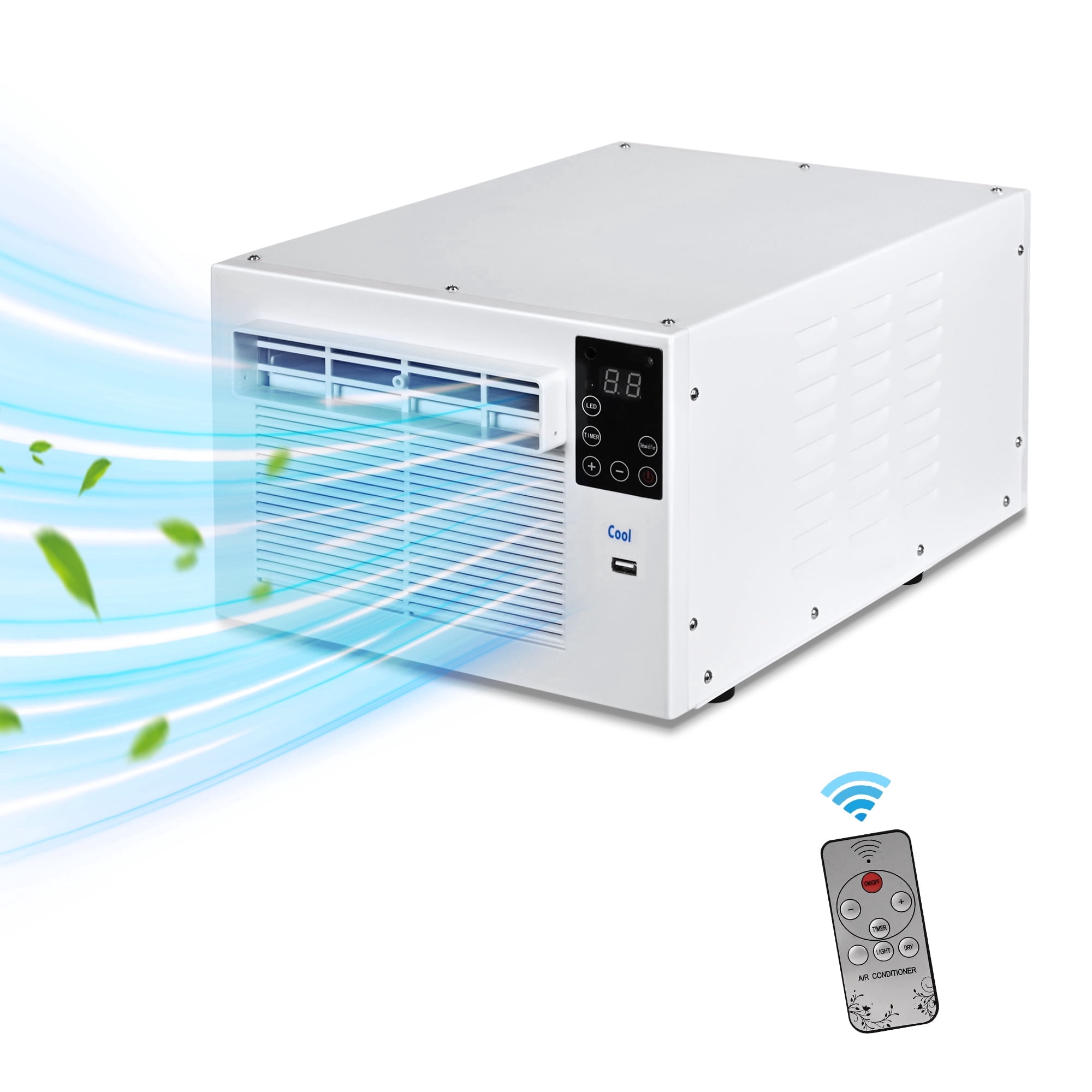 Edendirect Portable Air Conditioner 2300 BTU Compact Cooling Unit with Remote and Dehumidifier (White, 45 sq. ft.) p4zl9