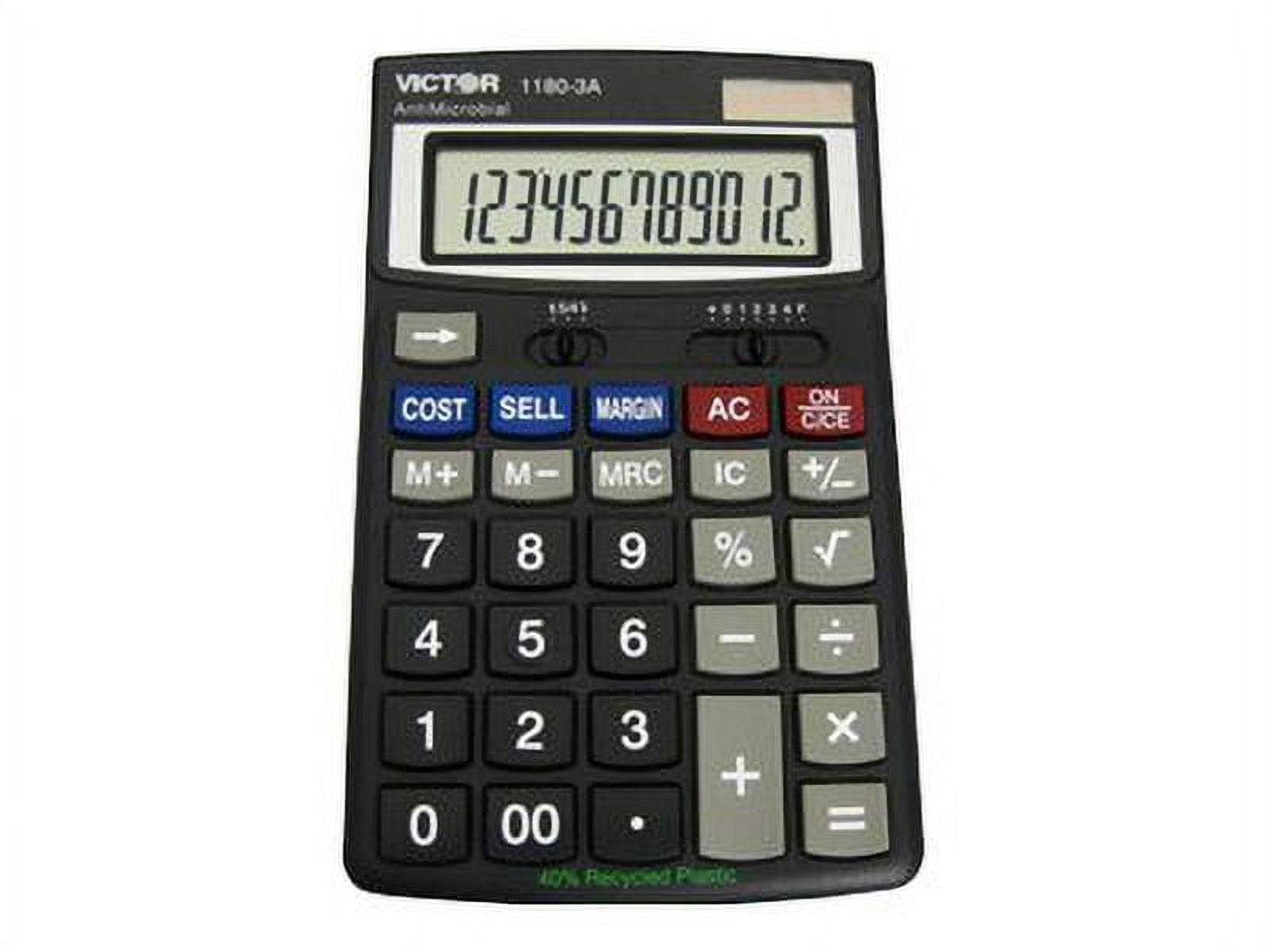 Victor Technologies 12-Digit Desktop Calculator with Adjustable Angle LCD Display (Black, 1 Count) y8061