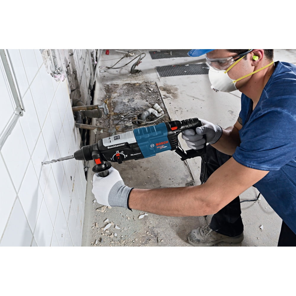 Bosch GBH2-28L-RT Bulldog Xtreme MAX Corded Rotary Hammer with Vibration Control (1-1/8 in, 8.5 Amp) zfngn