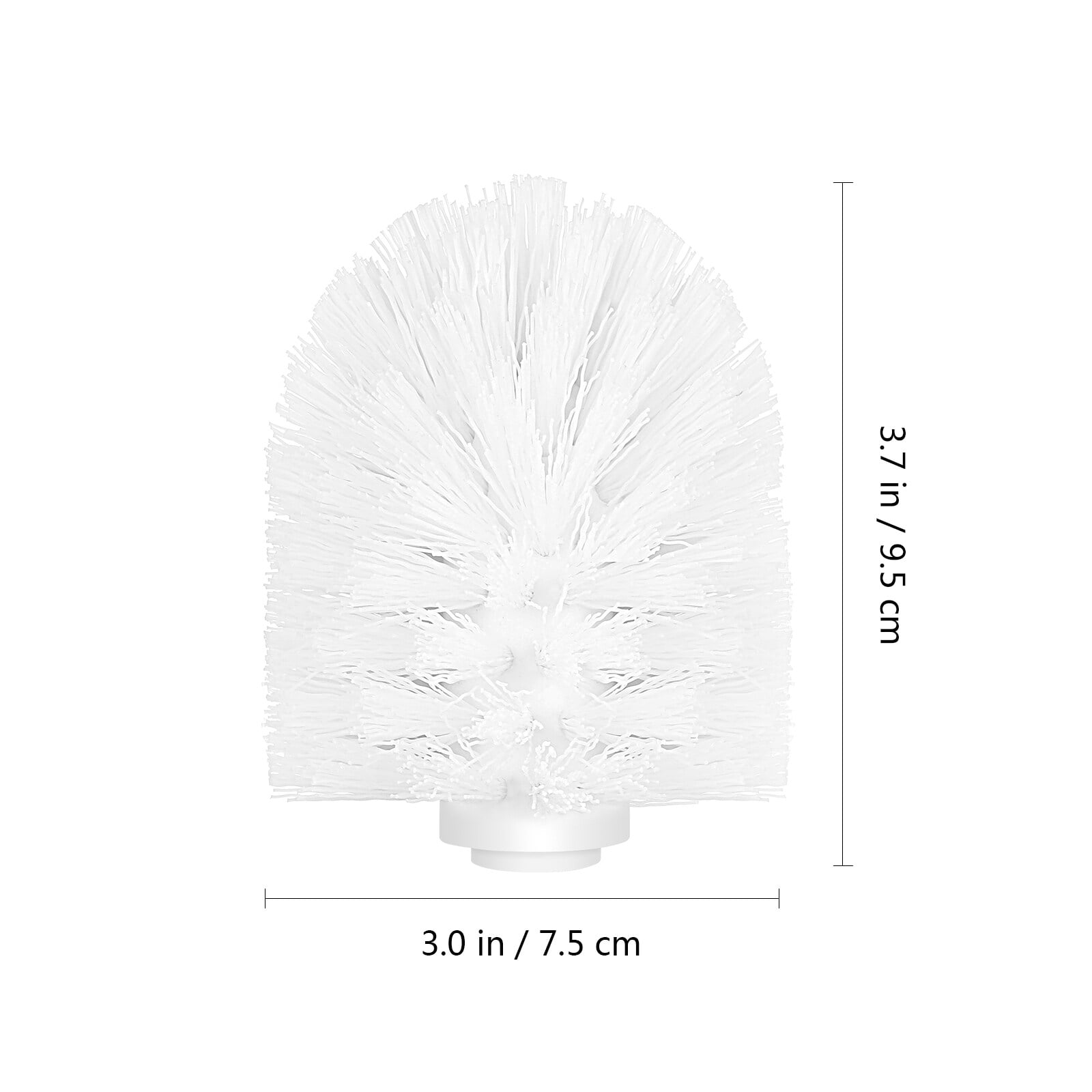 Sparsain Plastic Toilet Brush Replacement Head with Durable Stiff Bristles (White, 1 Pack) 8xtya
