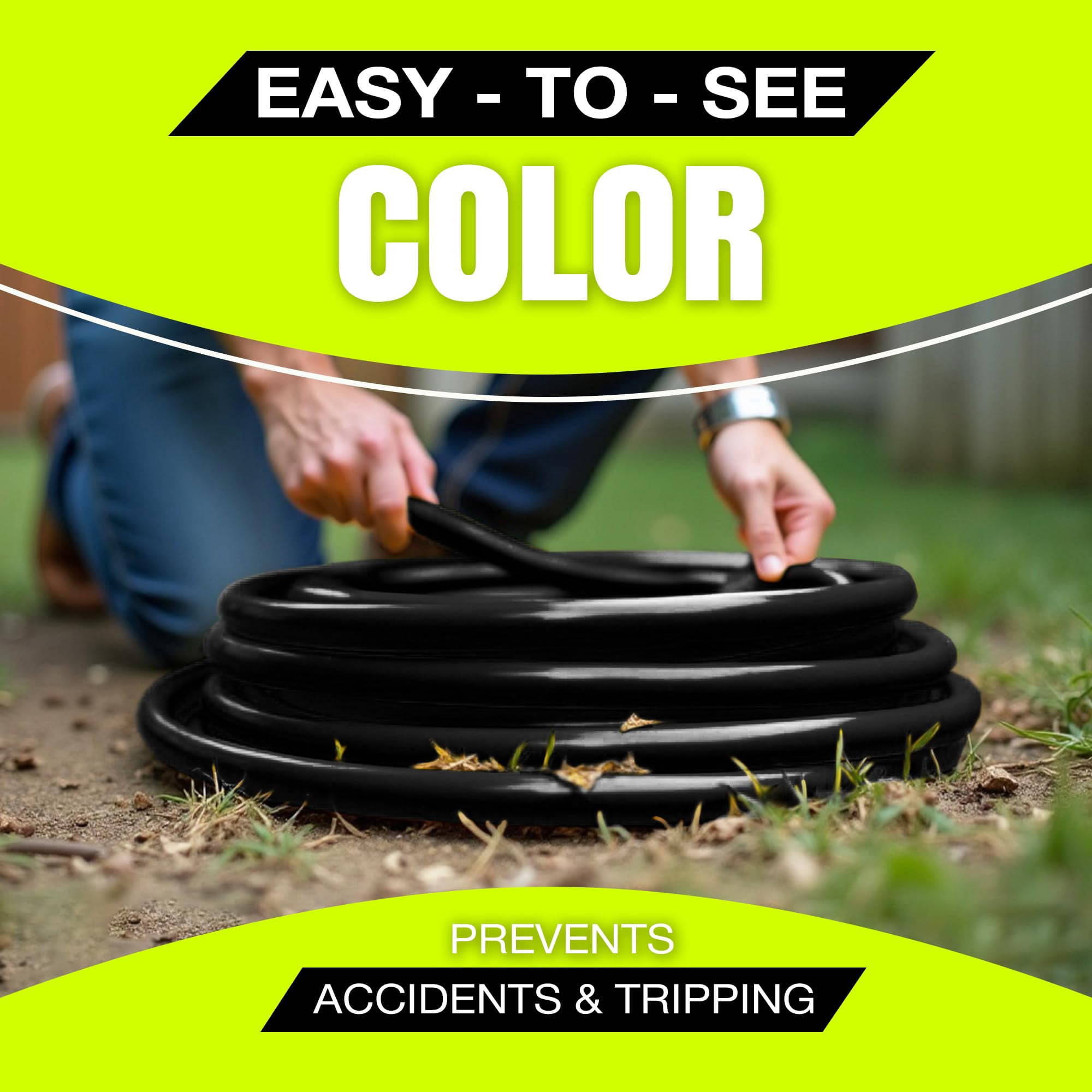 LifeSupplyUSA Heavy-Duty Waterproof Power Extension Cord (Black, 100 ft) j5q1d