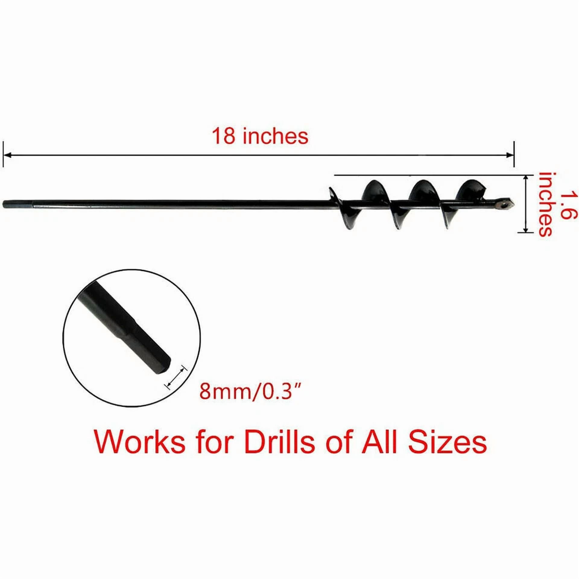 Purely Elizabeth Planting Auger Spiral Drill Bit for Garden Soil and Bulb Planting (18 in) 0qmtb