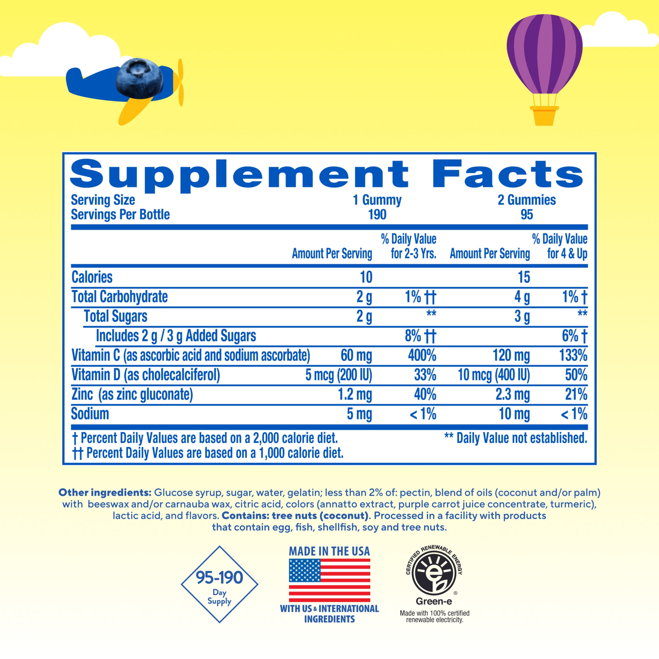 L'il Critters Immune C Kids Gummy Vitamins Supplement with Zinc and Vitamin D (Fruit Flavored, 190 Count) ioqig