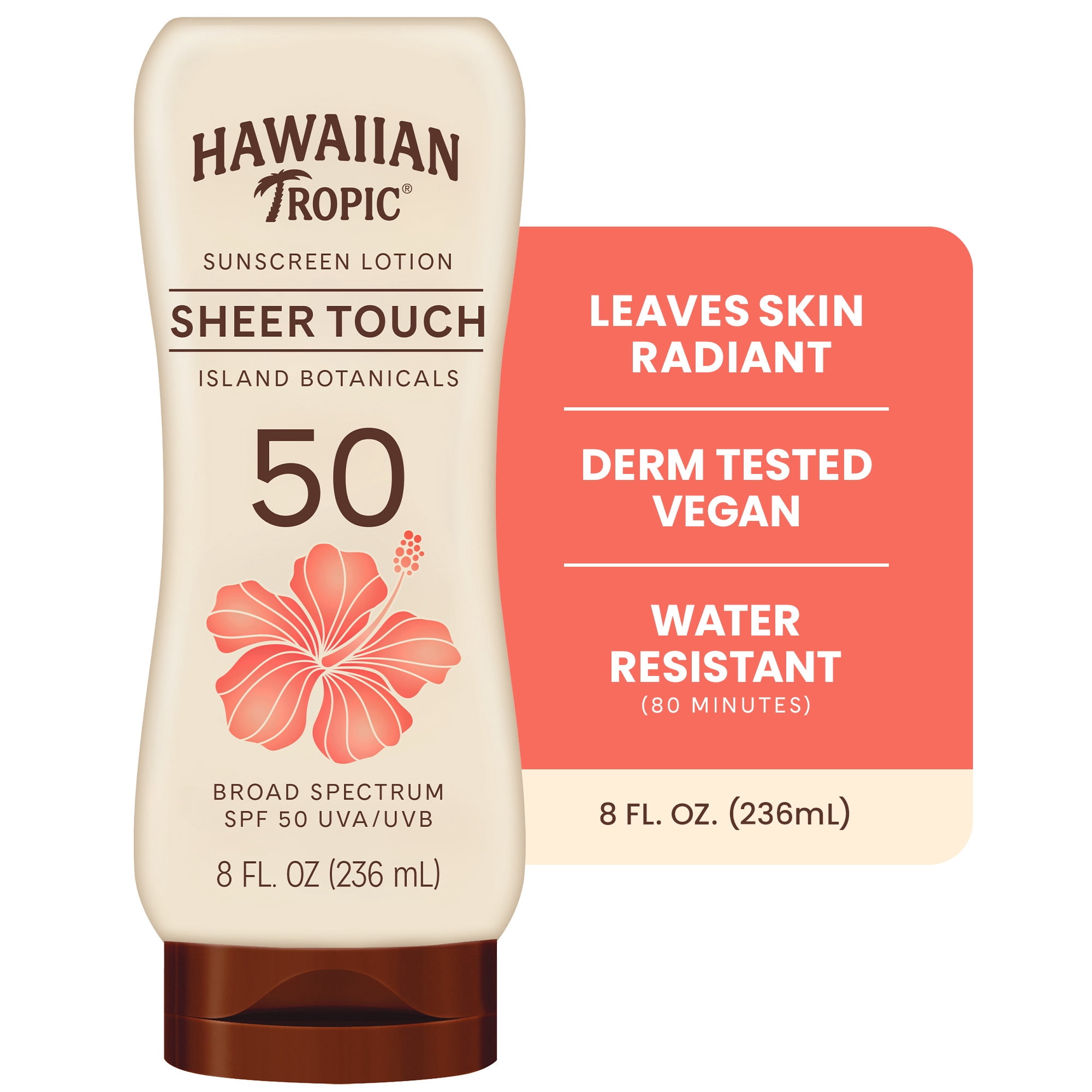 Hawaiian Tropic Sheer Touch Ultra Radiance Sunscreen Lotion SPF 50 (8 fl oz) nrp2h